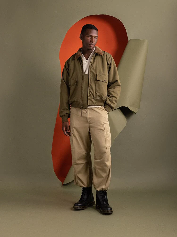 1940S B-10 BOMBER JACKET (OLIVE) - Image 4