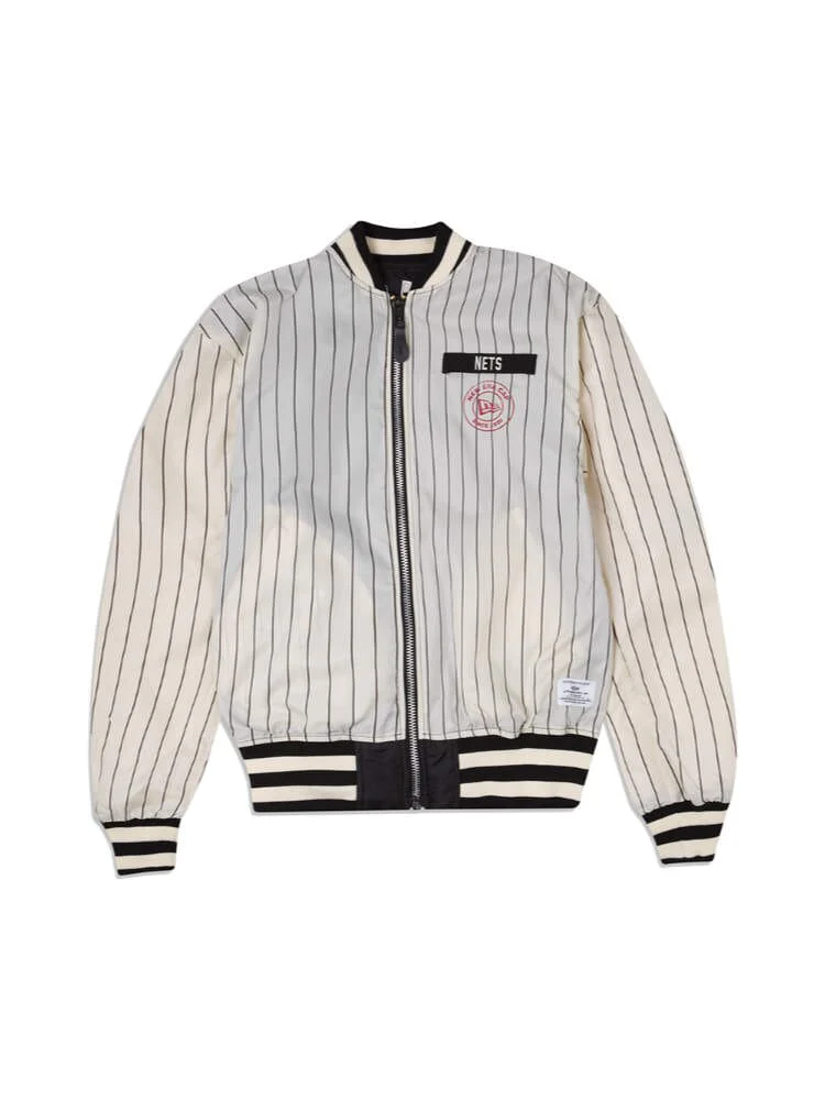 BROOKLYN NETS X ALPHA X NEW ERA L-2B BOMBER JACKET - Image 8