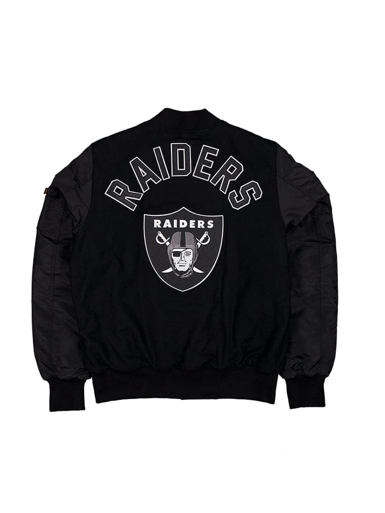 LAS VEGAS RAIDERS X ALPHA X NEW ERA MA-1 BOMBER JACKET - Image 2