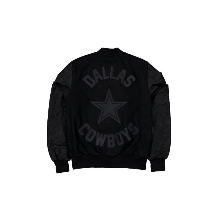 DALLAS COWBOYS X ALPHA X NEW ERA WOOL VARSITY MA-1 BOMBER JACKET - Image 2