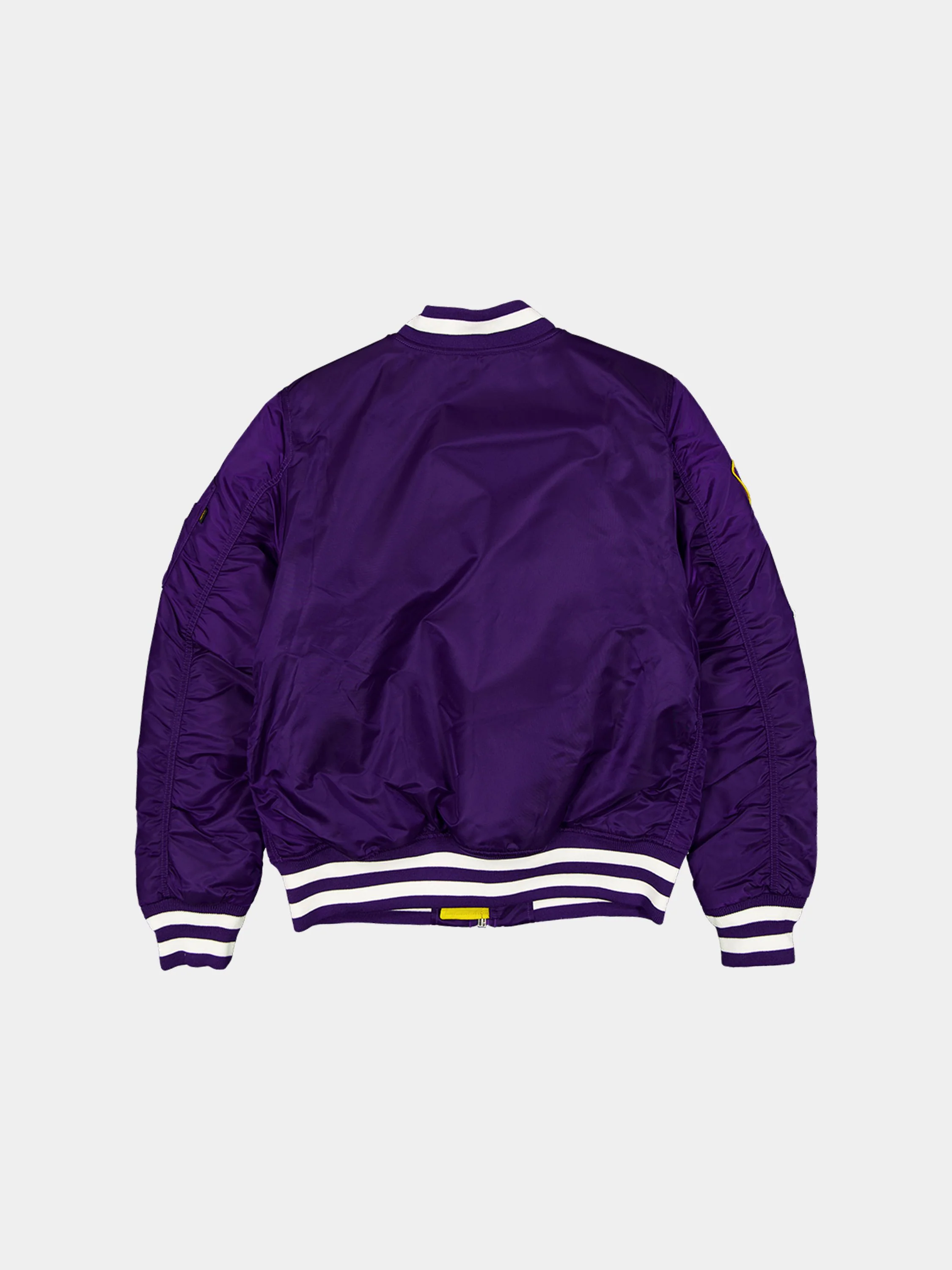 LOS ANGELES LAKERS X ALPHA X NEW ERA MA-1 BOMBER JACKET (PURPLE) - Image 2