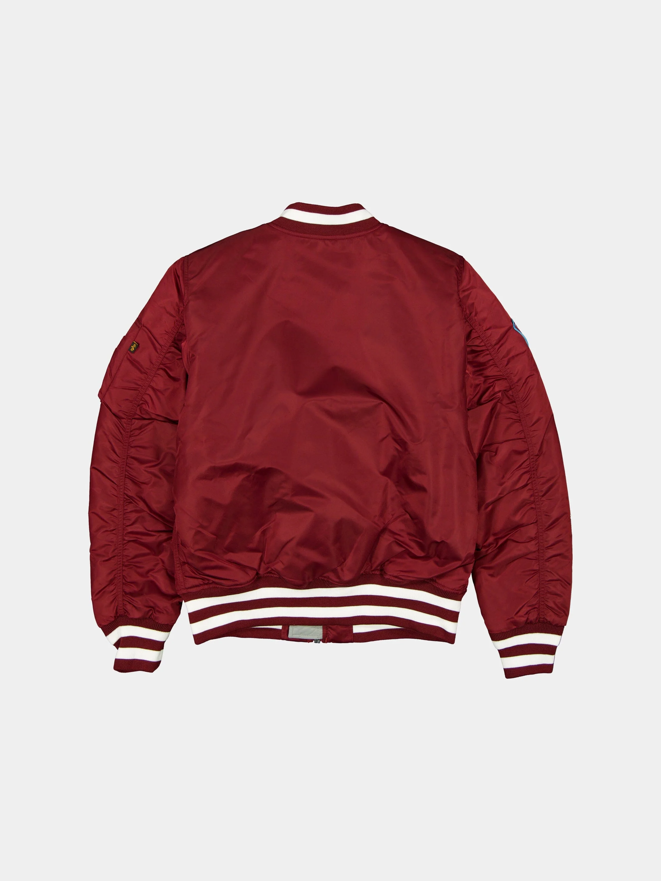 PHILADELPHIA PHILLIES X ALPHA X NEW ERA MA-1 BOMBER JACKET (BURGUNDY) - Image 2