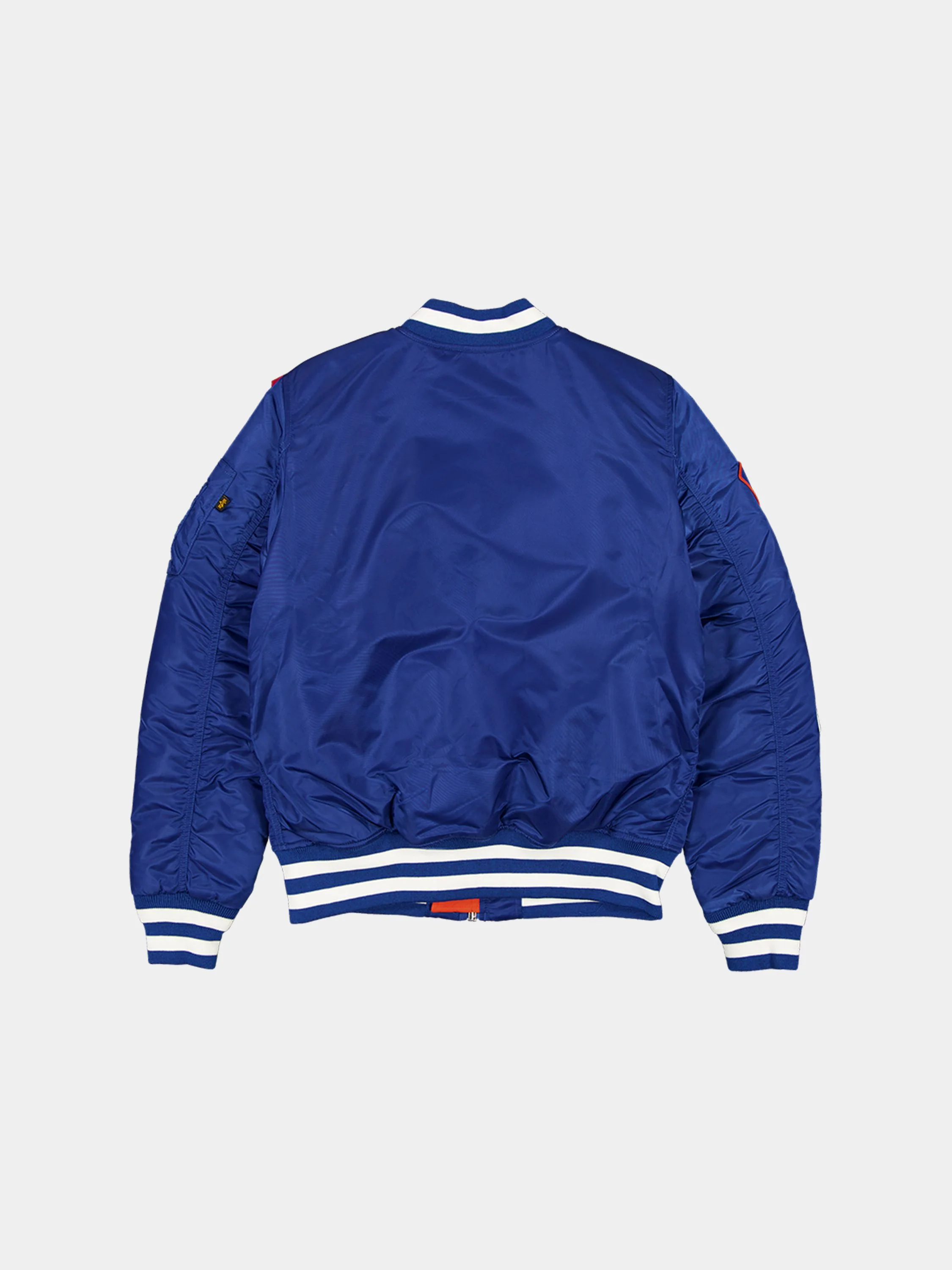 NEW YORK KNICKS X ALPHA X NEW ERA MA-1 BOMBER JACKET (BLUE) - Image 2