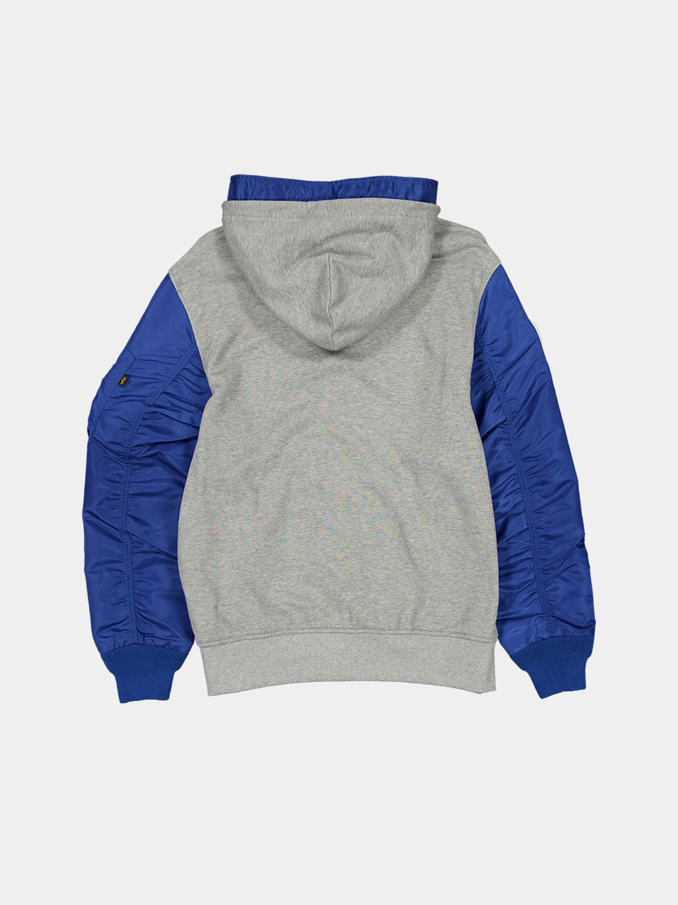 NEW YORK KNICKS X ALPHA X NEW ERA MA-1 ZIP UP HOODIE - Image 2