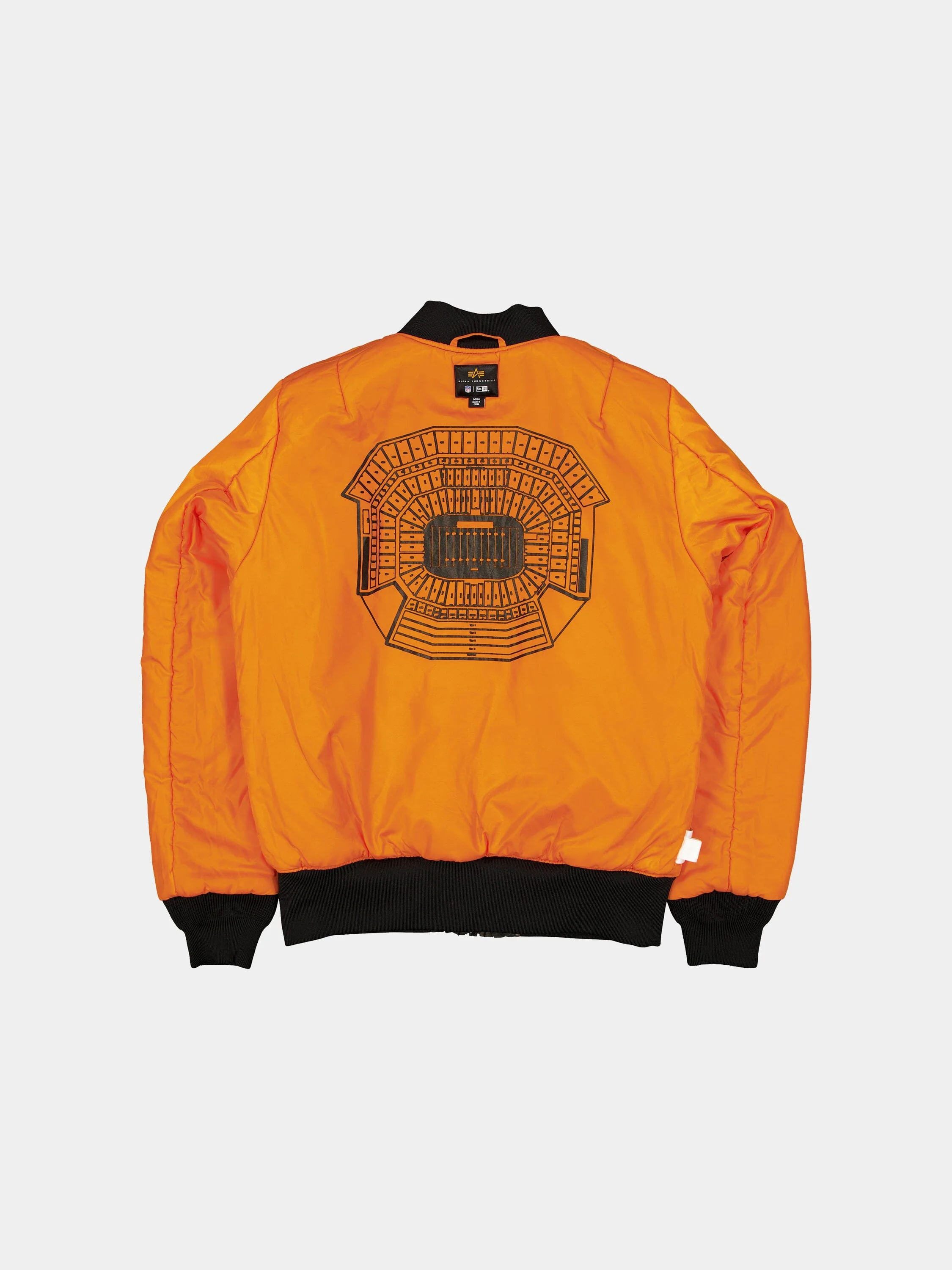 SAN FRANCISCO 49ERS X ALPHA X NEW ERA MA-1 BOMBER JACKET (BLACK CAMO) - Image 4