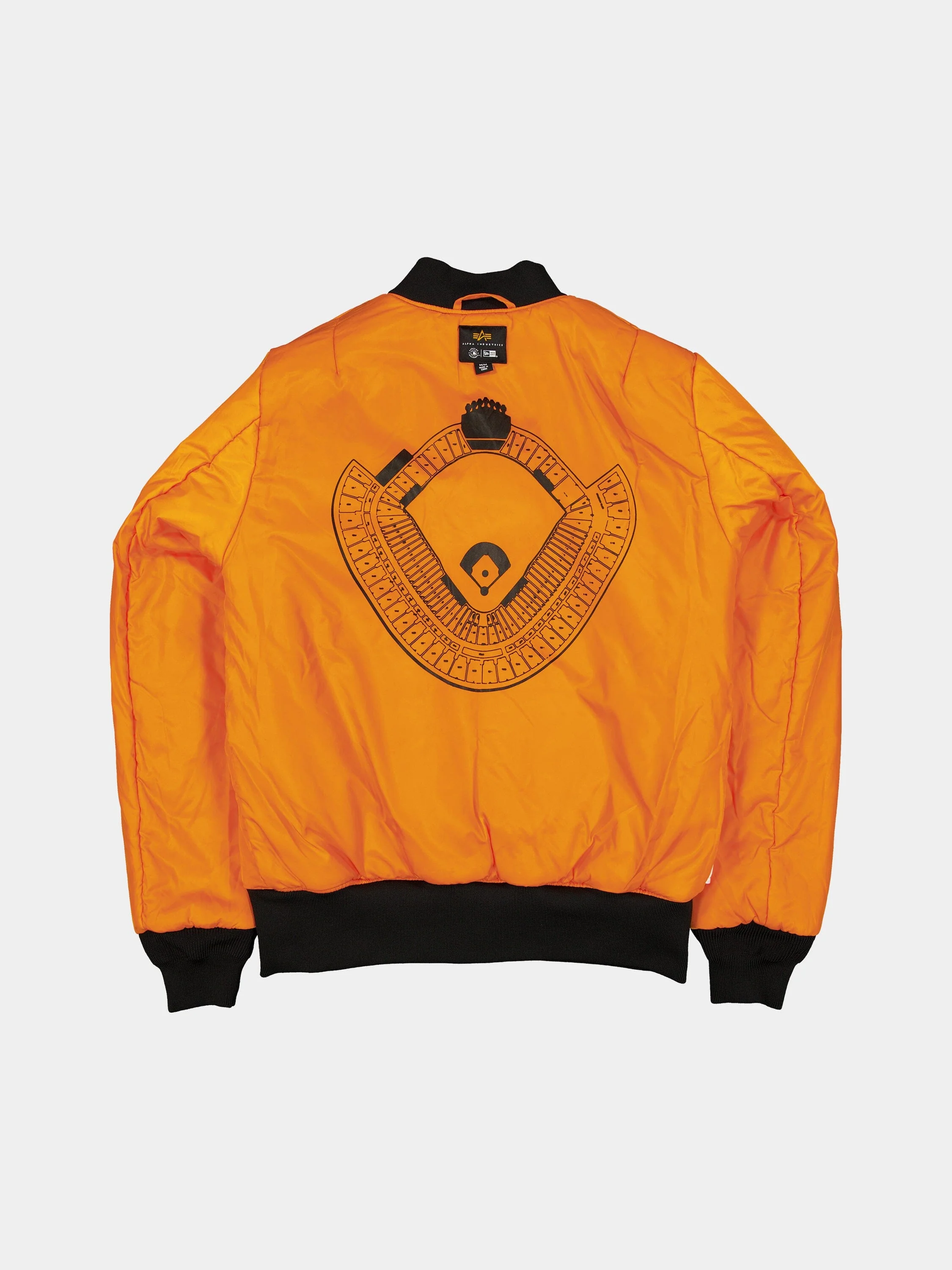 NEW YORK METS X ALPHA X NEW ERA MA-1 BOMBER JACKET (BLACK CAMO) - Image 4