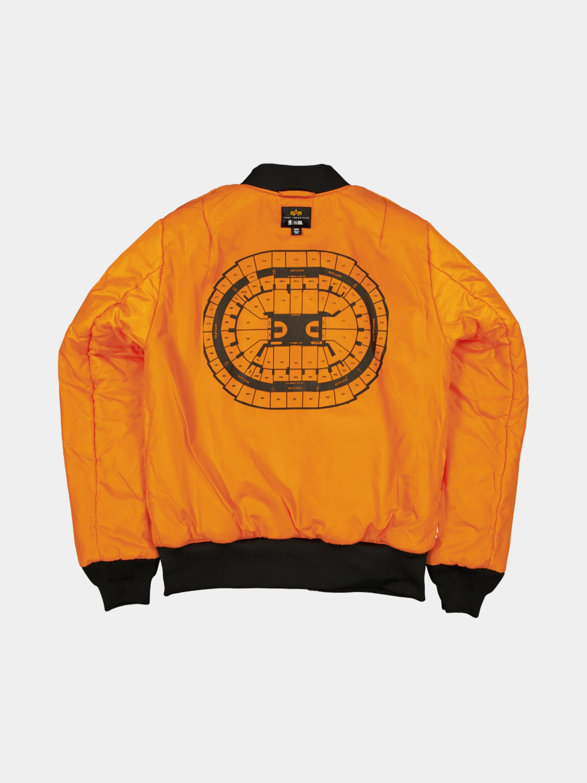 LOS ANGELES LAKERS X ALPHA X NEW ERA MA-1 BOMBER JACKET (BLACK CAMO) - Image 6