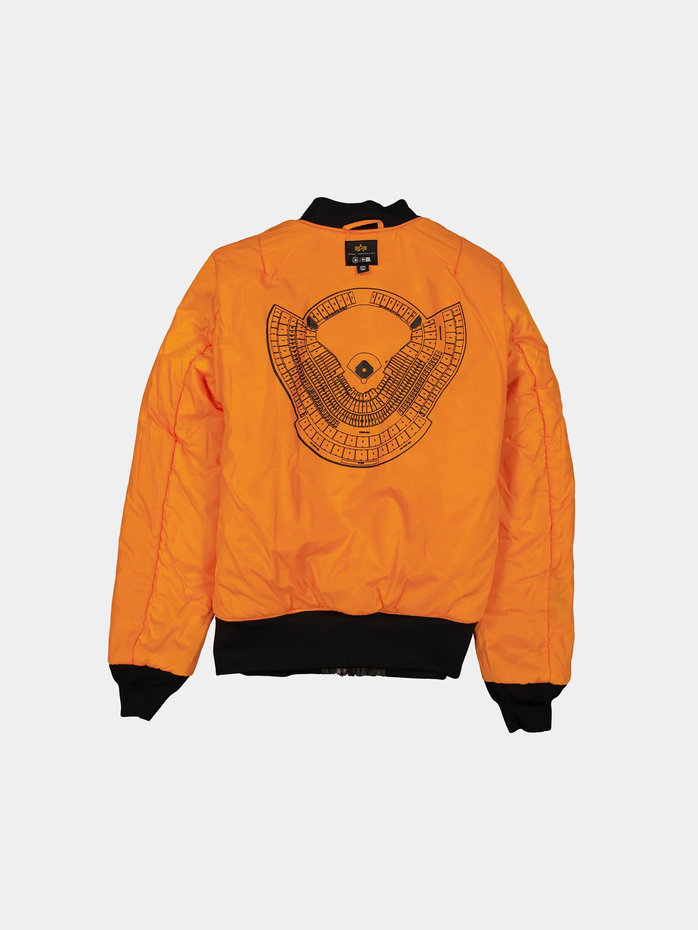 LOS ANGELES DODGERS X ALPHA X NEW ERA MA-1 BOMBER JACKET (BLACK CAMO) - Image 4
