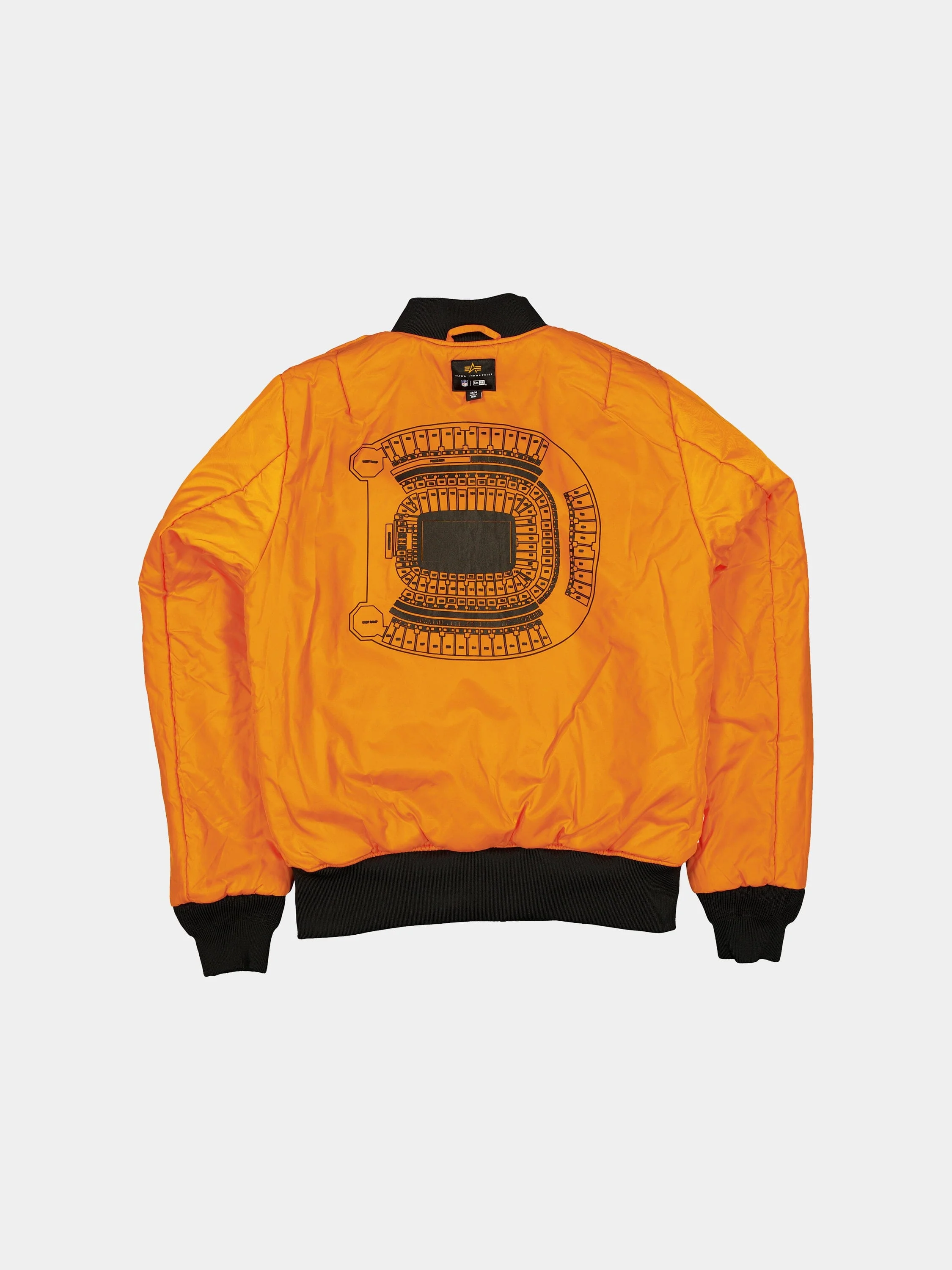PITTSBURGH STEELERS X ALPHA X NEW ERA MA-1 BOMBER JACKET (BLACK CAMO) - Image 4