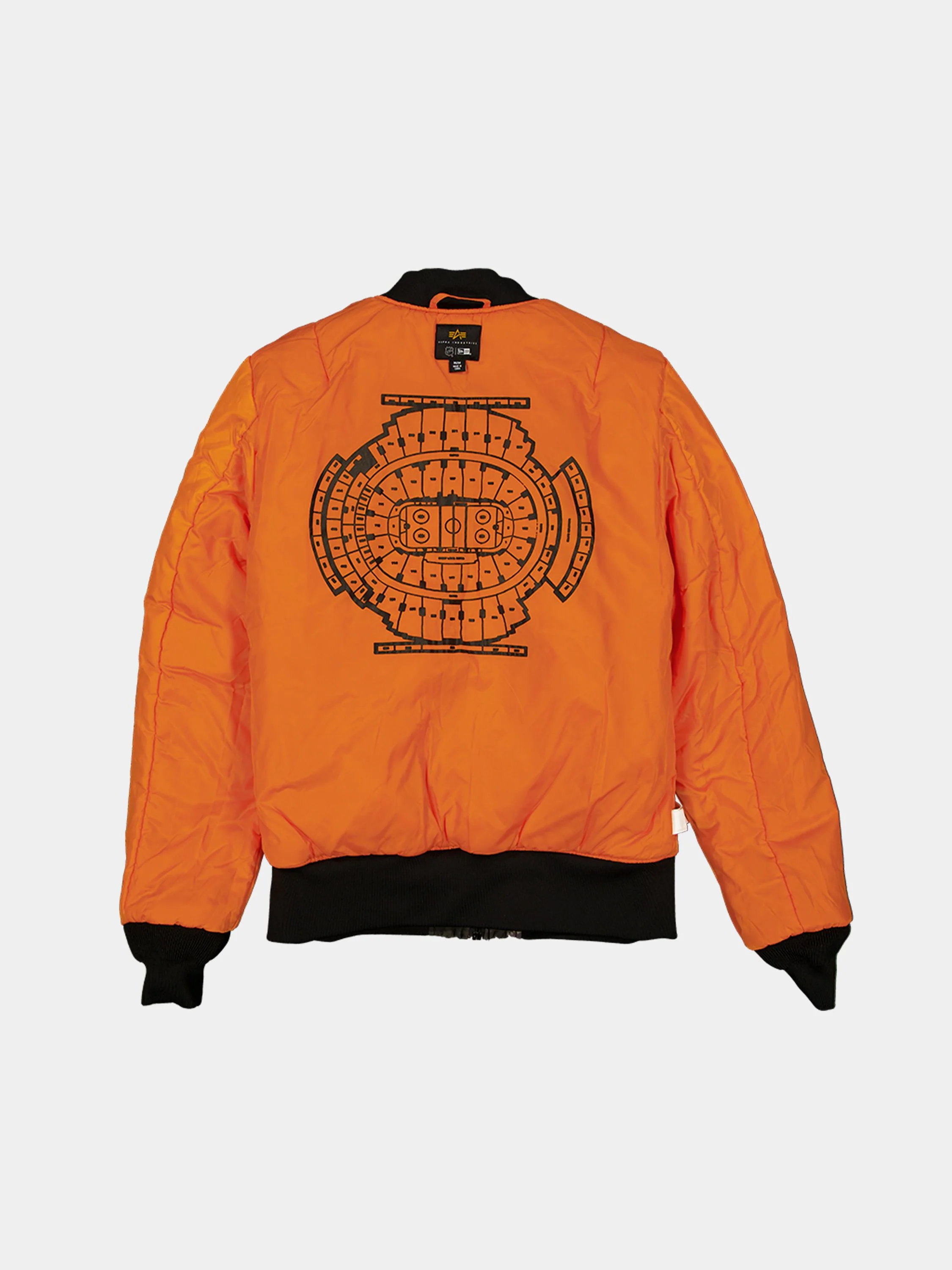NEW YORK RANGERS X ALPHA X NEW ERA MA-1 BOMBER JACKET (BLACK CAMO) - Image 4