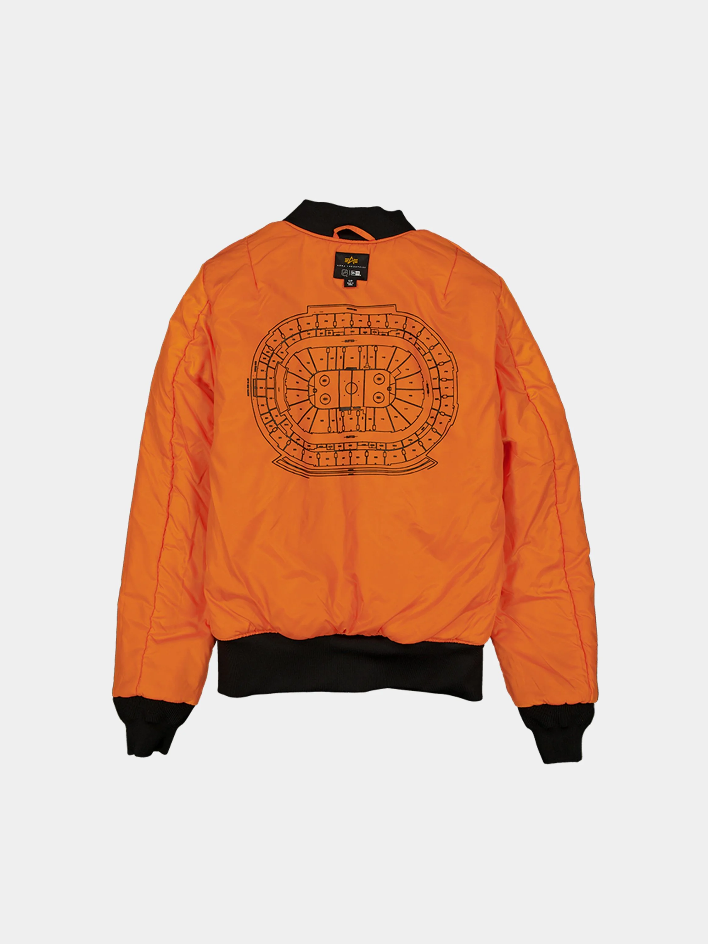 DETROIT RED WINGS X ALPHA X NEW ERA MA-1 BOMBER JACKET (BLACK CAMO) - Image 4