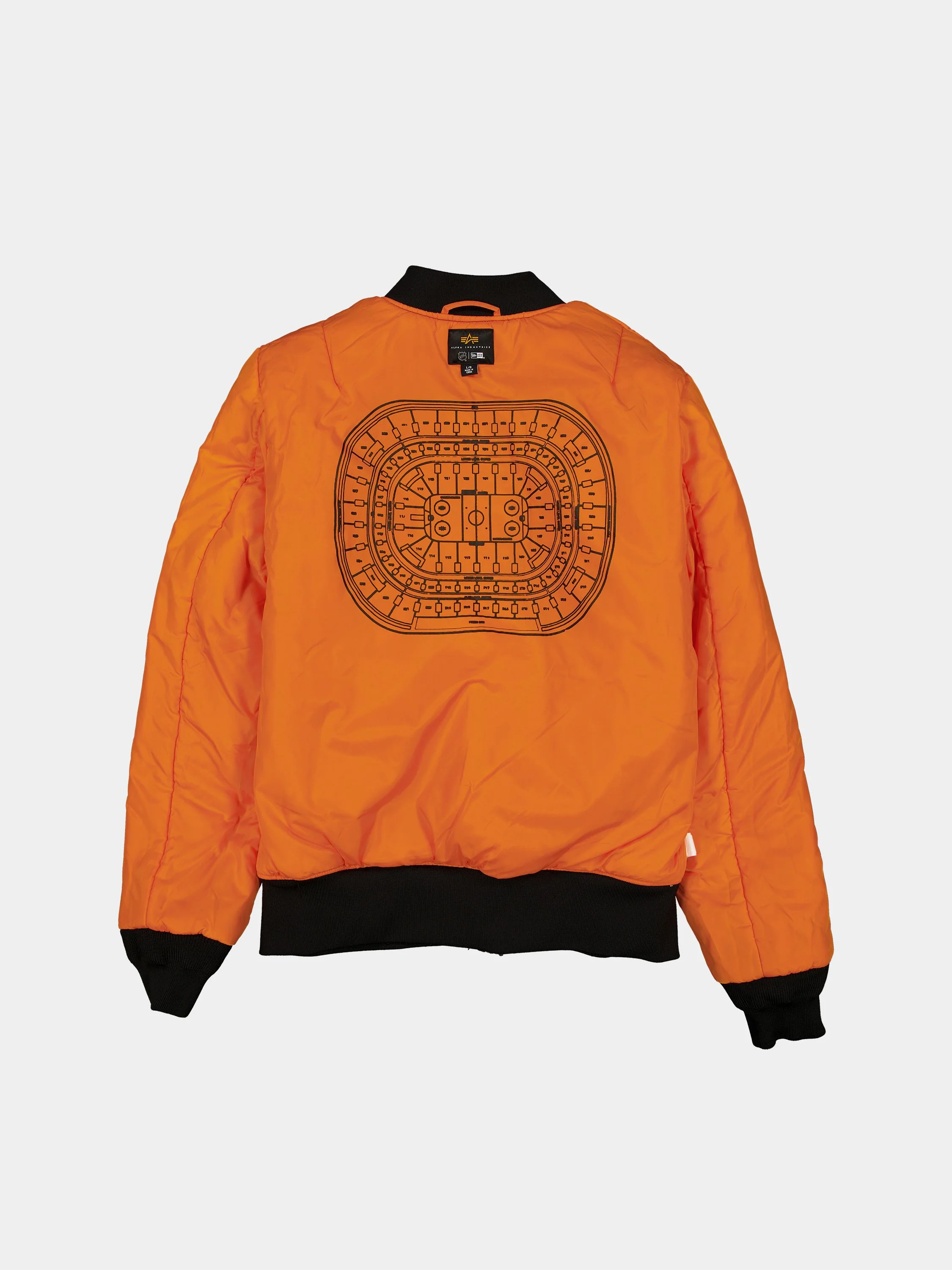 CHICAGO BLACKHAWKS X ALPHA X NEW ERA MA-1 BOMBER JACKET (BLACK CAMO) - Image 4
