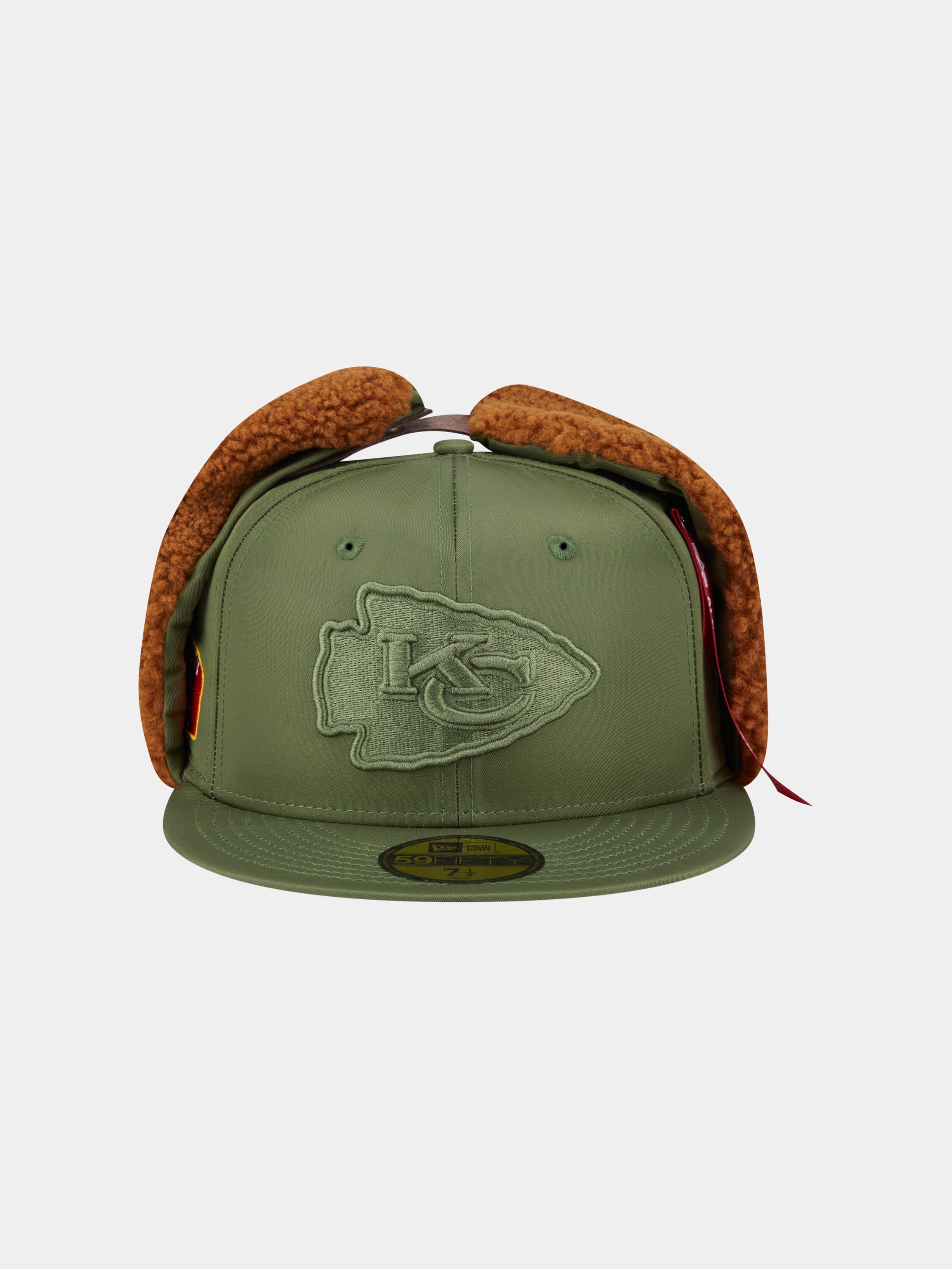 KANSAS CITY CHIEFS X ALPHA X NEW ERA 5950 DOG EAR CAP (GREEN) - Image 3