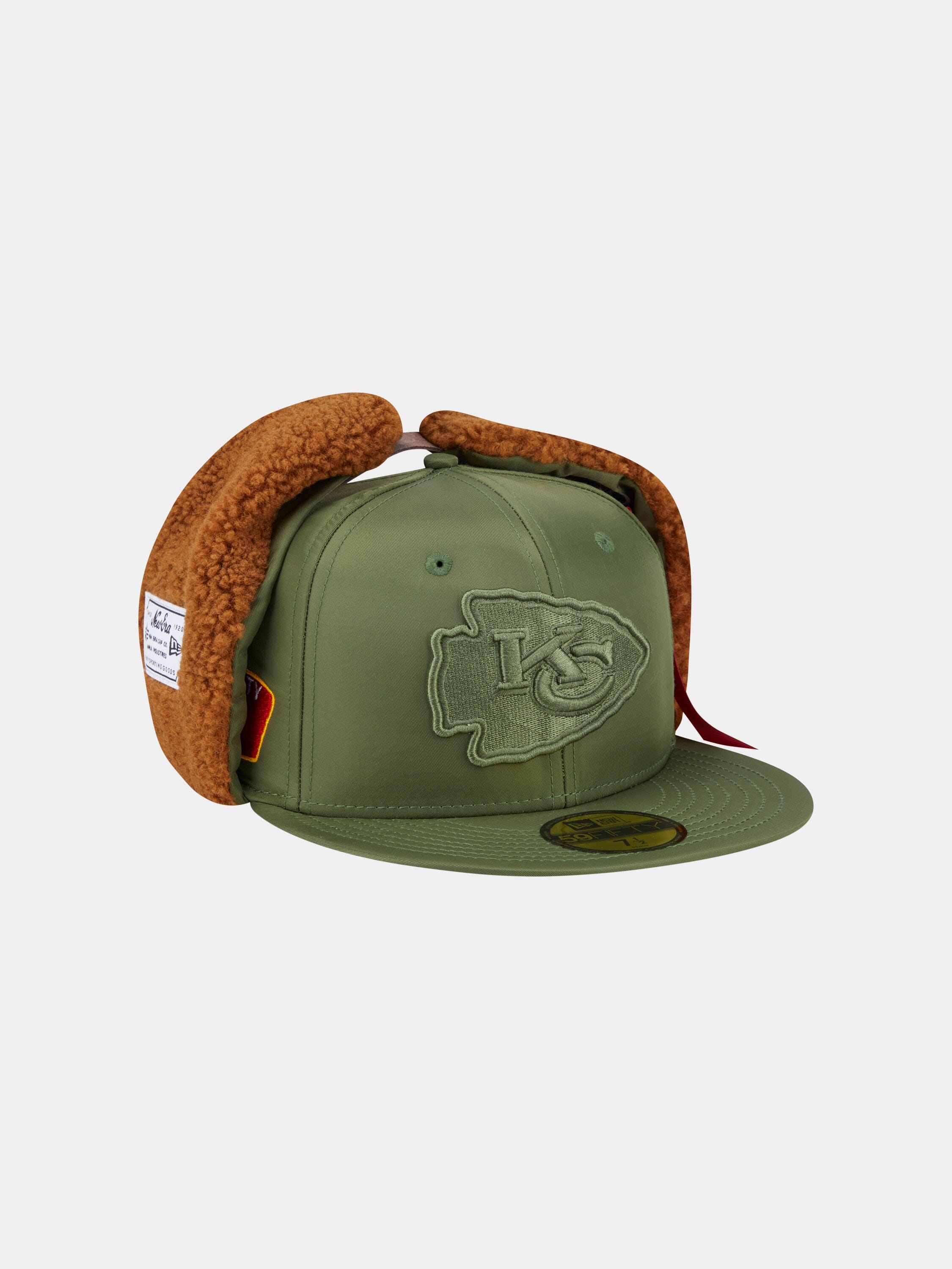 KANSAS CITY CHIEFS X ALPHA X NEW ERA 5950 DOG EAR CAP (GREEN) - Image 4