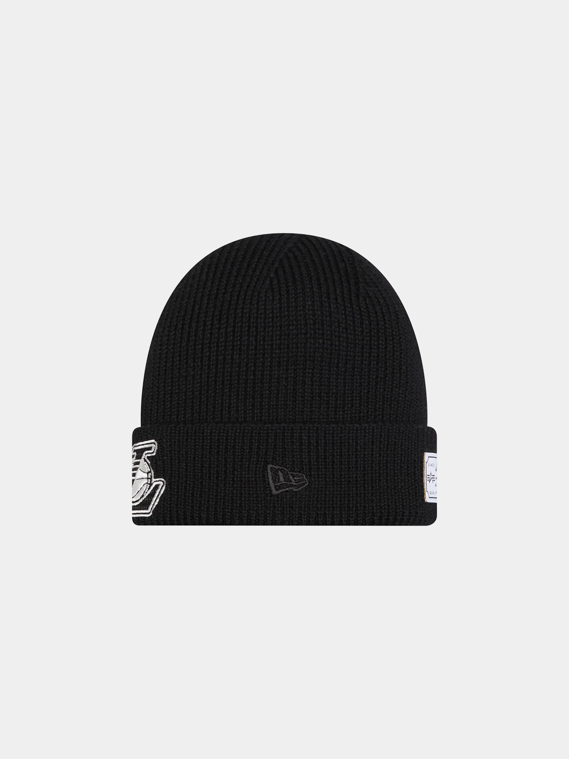 LOS ANGELES LAKERS X ALPHA X NEW ERA SHORT CUFF BEANIE - Image 3