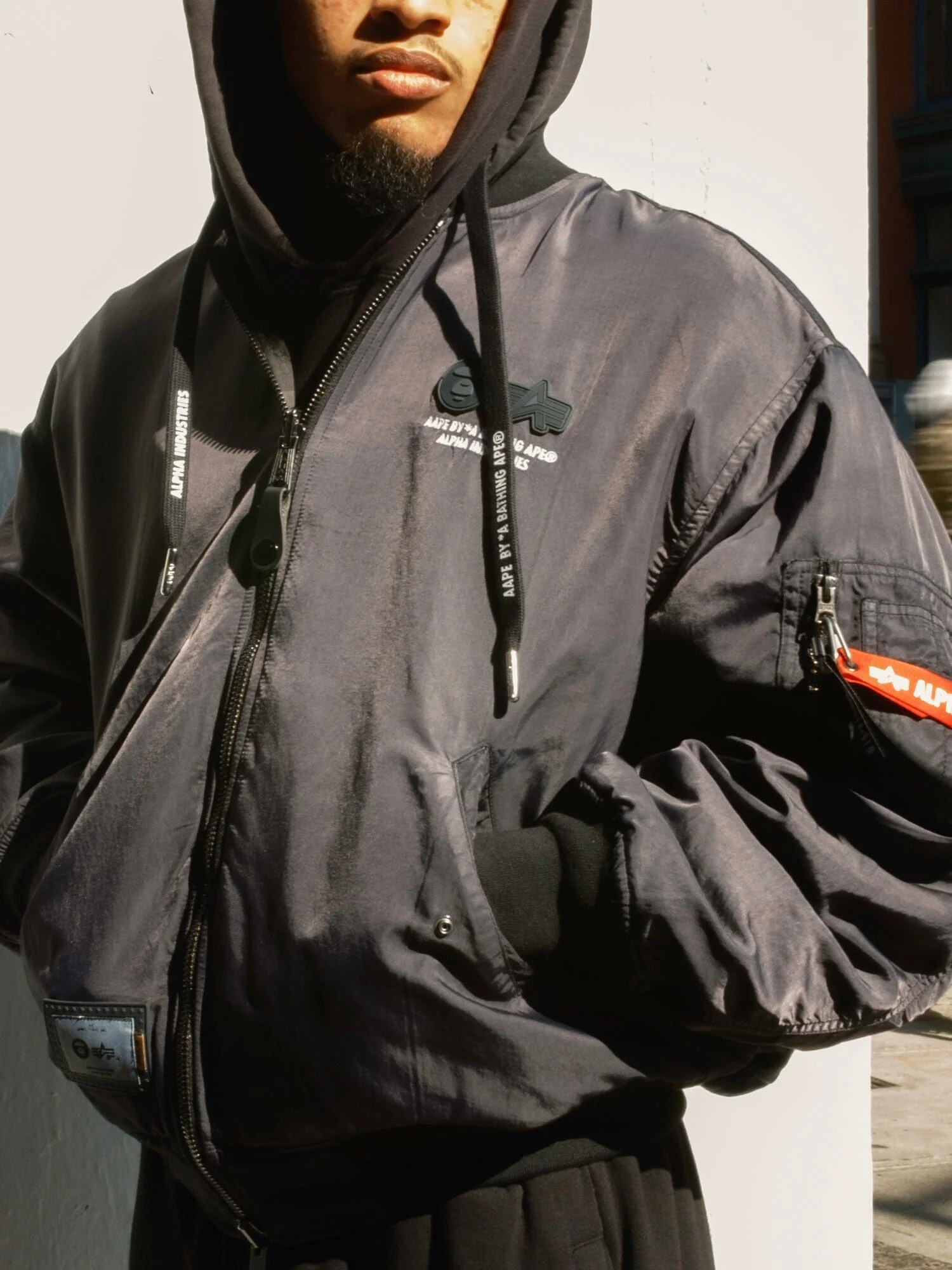 AAPE X ALPHA REVERSIBLE PADDED MA-1 QUILTED JACKET - Image 11