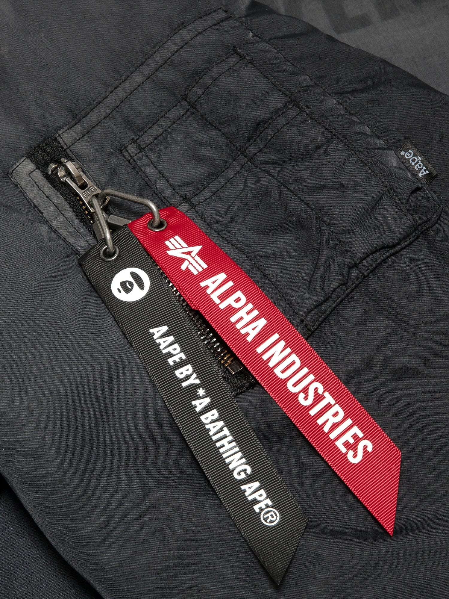 AAPE X ALPHA REVERSIBLE PADDED MA-1 QUILTED JACKET - Image 16