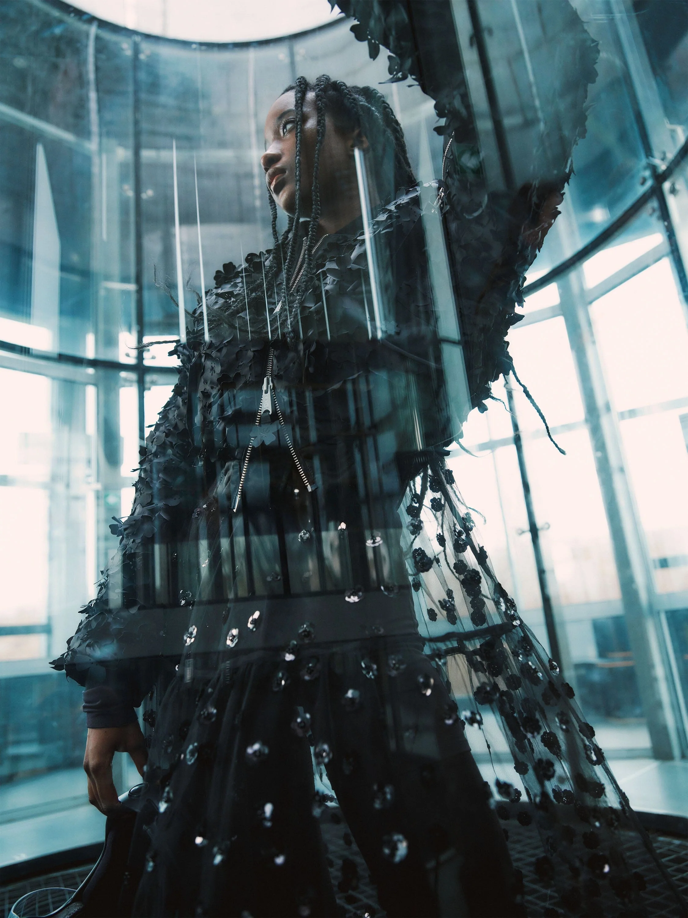CECILIE BAHNSEN X ALPHA MA-1 LASER CUT BOMBER - Image 3