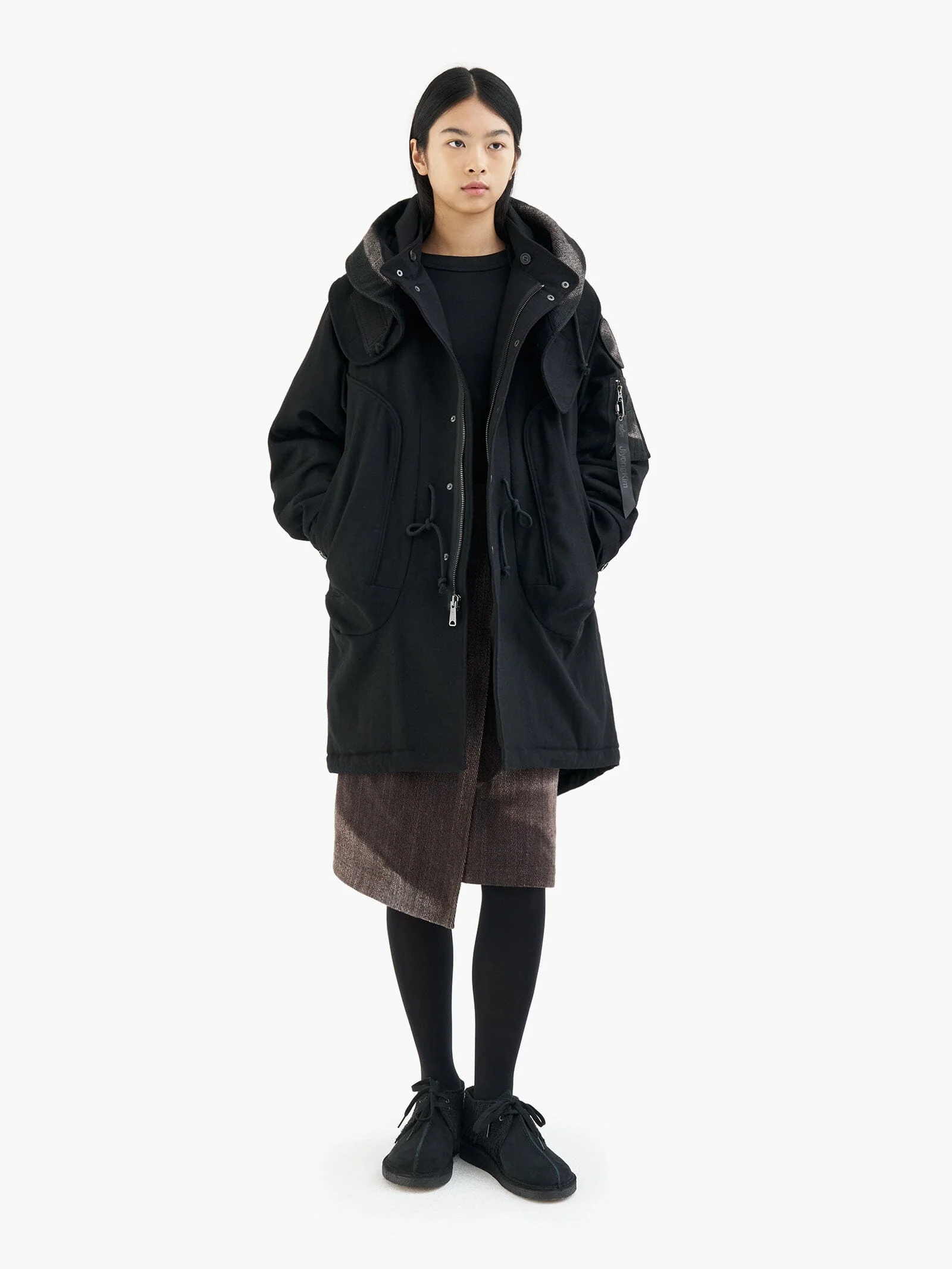 ALPHA X JIYONGKIM SUN-BLEACHED FISHTAIL COAT - Image 13