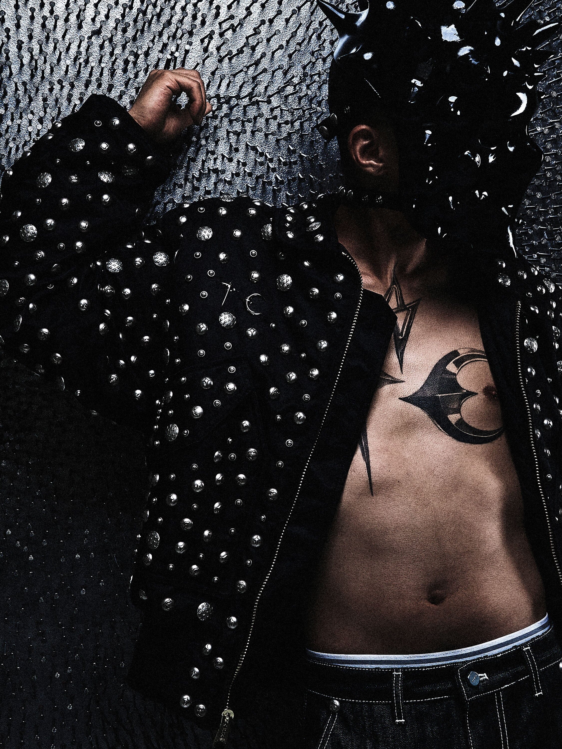 THUG CLUB X ALPHA CWU 45/P ALL OVER RIVET JACKET - Image 3