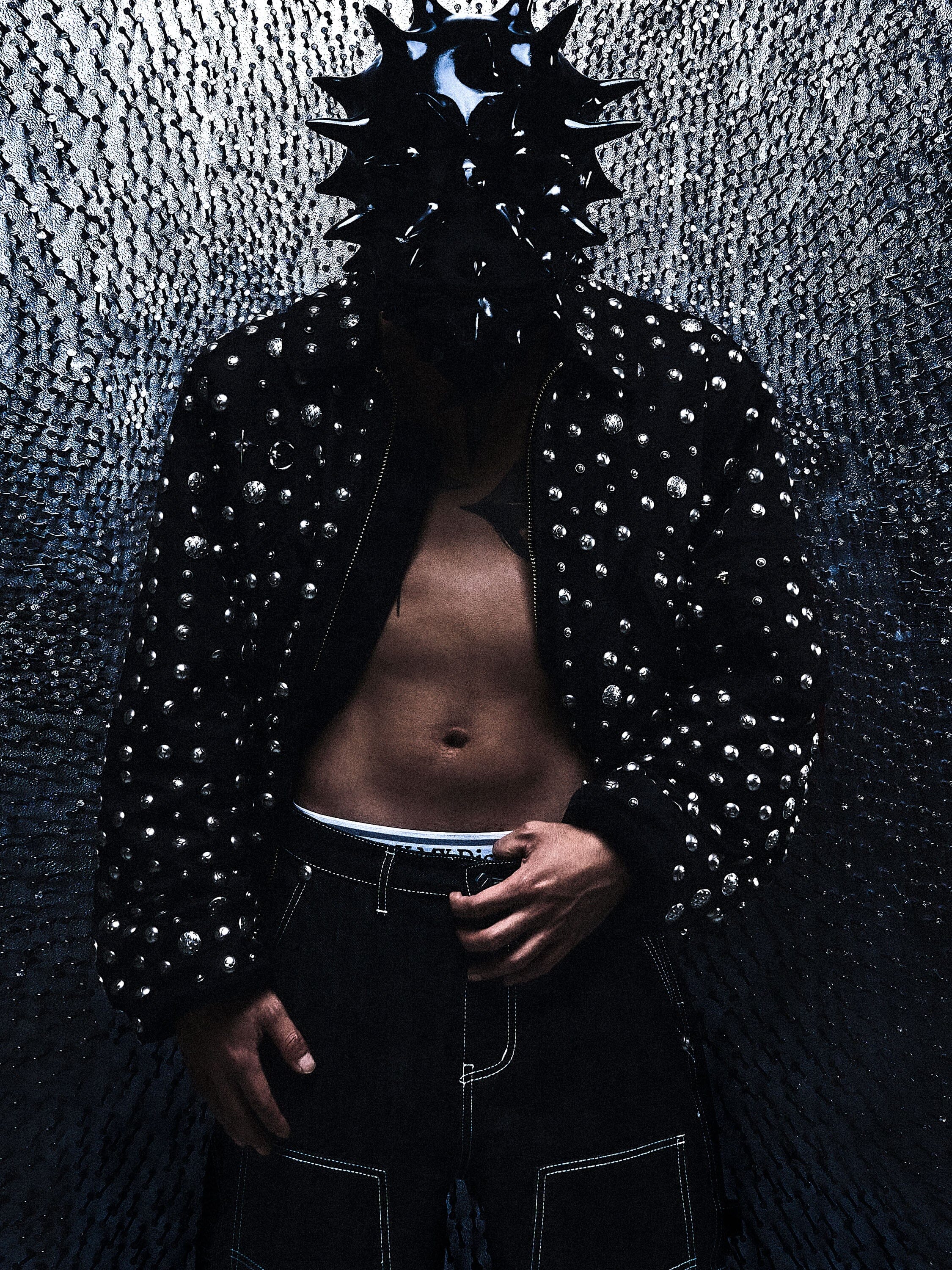 THUG CLUB X ALPHA CWU 45/P ALL OVER RIVET JACKET - Image 4