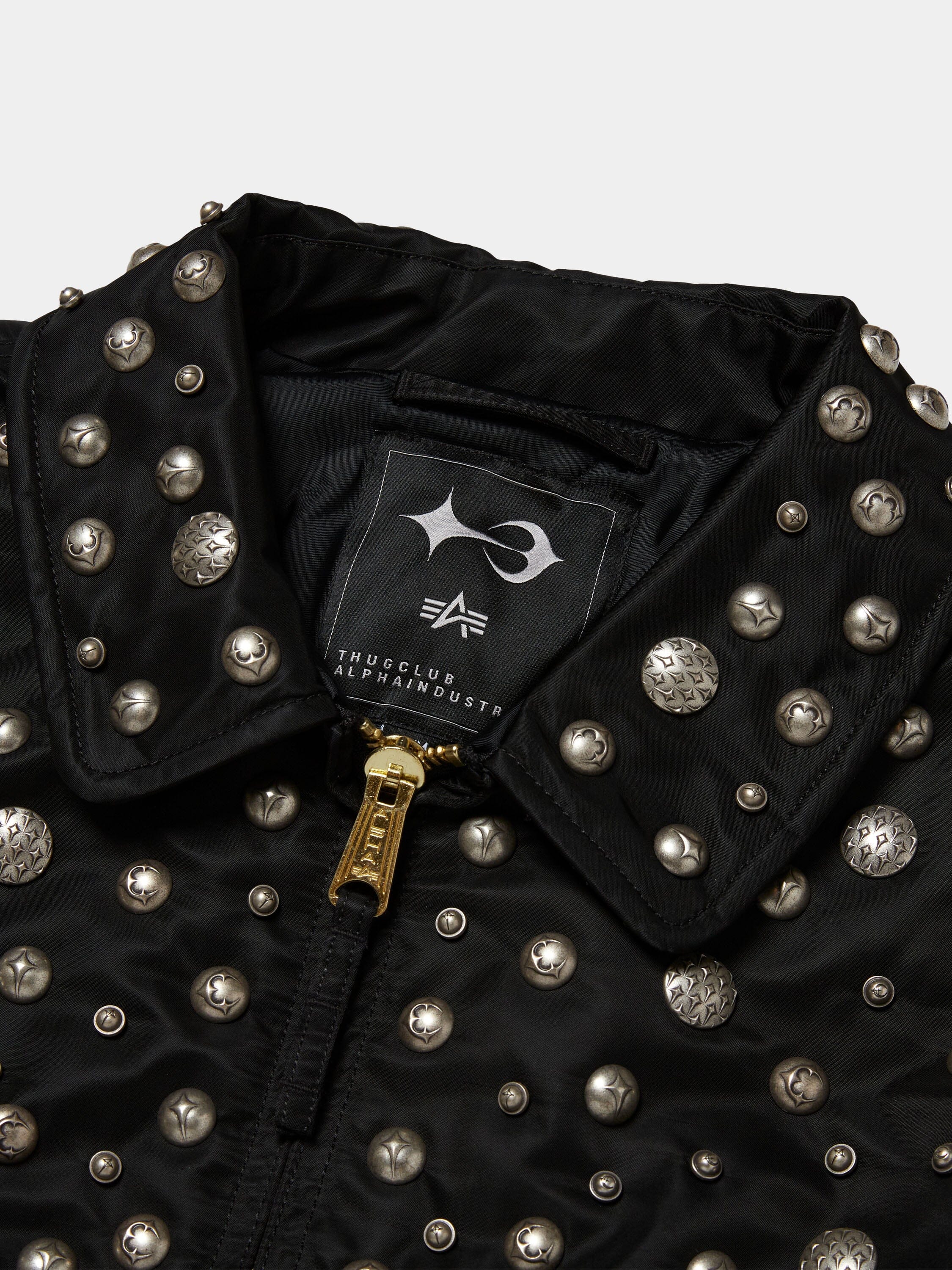 THUG CLUB X ALPHA CWU 45/P ALL OVER RIVET JACKET - Image 7