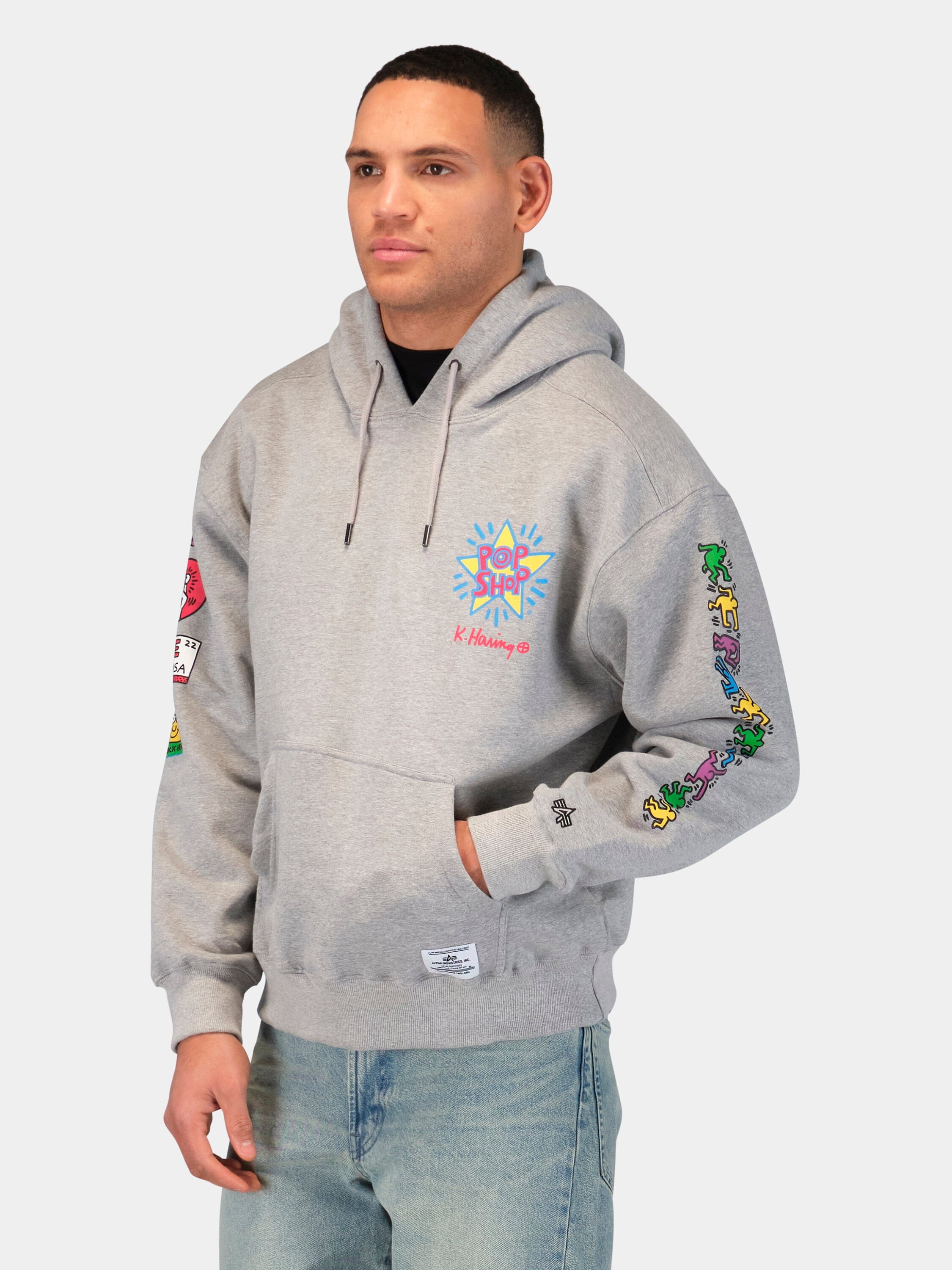 KEITH HARING X ALPHA POP SHOP GRAPHIC HOODIE - Image 7