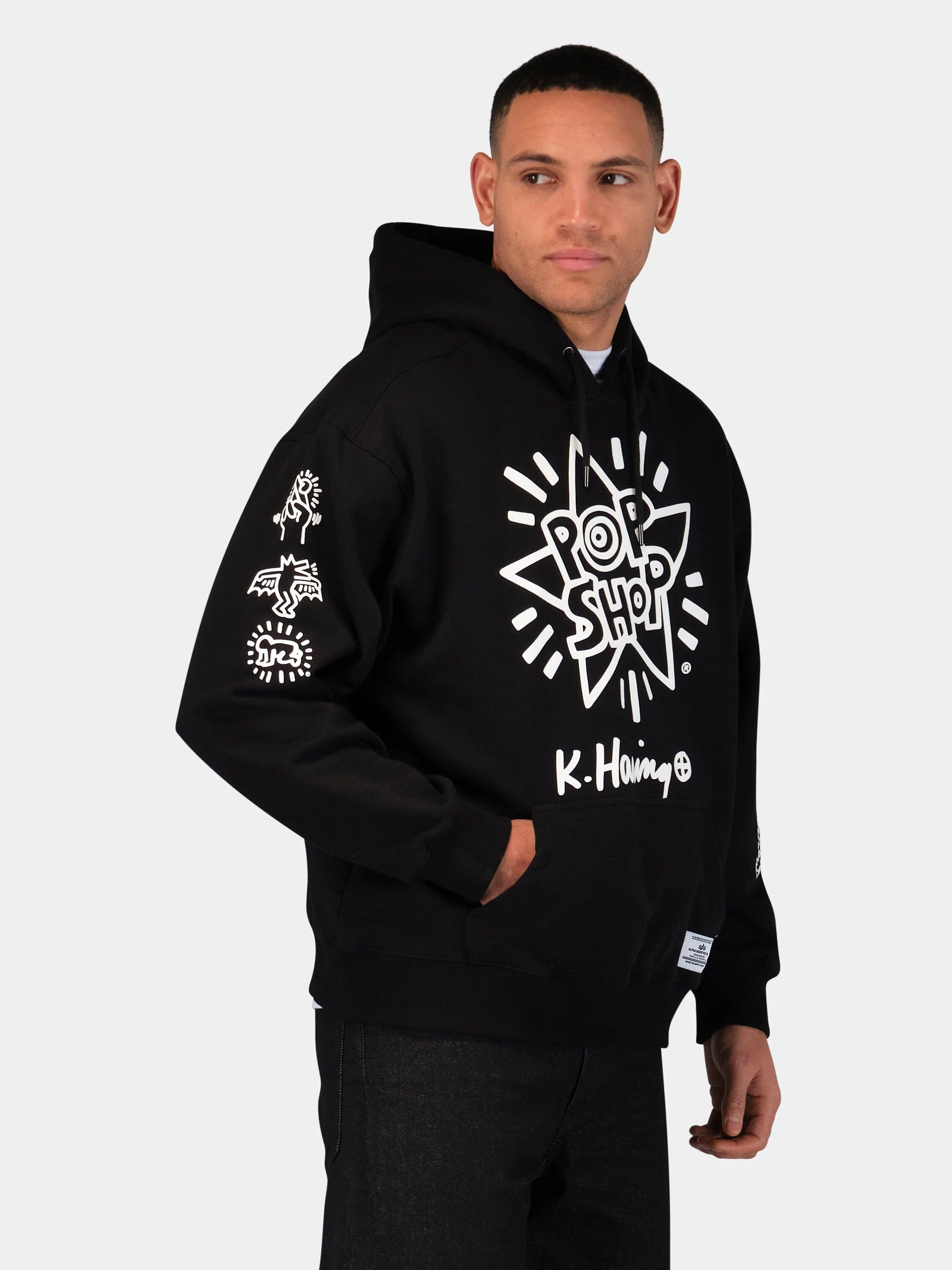 KEITH HARING X ALPHA NEW YORK GRAPHIC HOODIE - Image 5