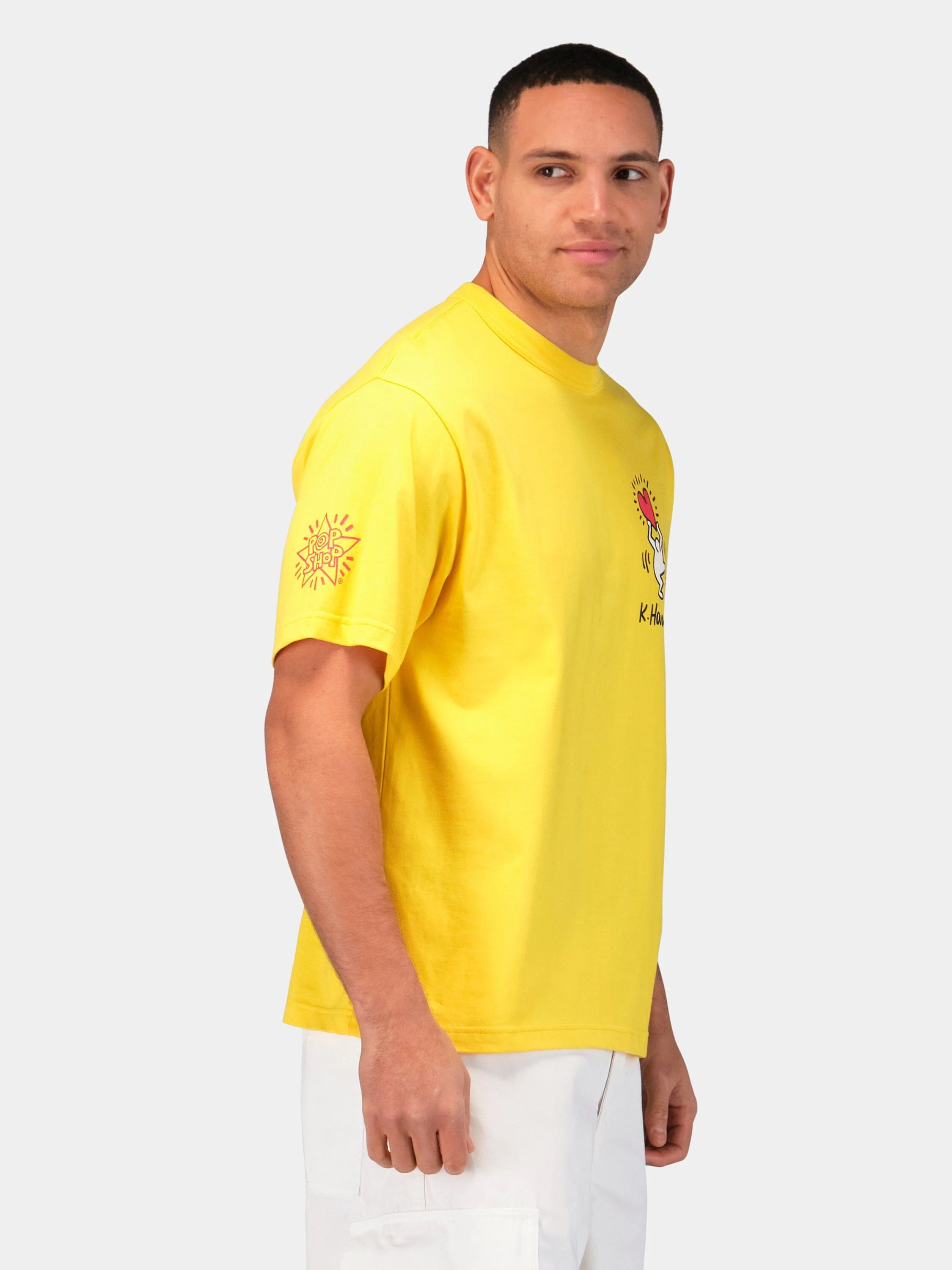 KEITH HARING X ALPHA GRAPHIC TEE "HEART MAN" - Image 4