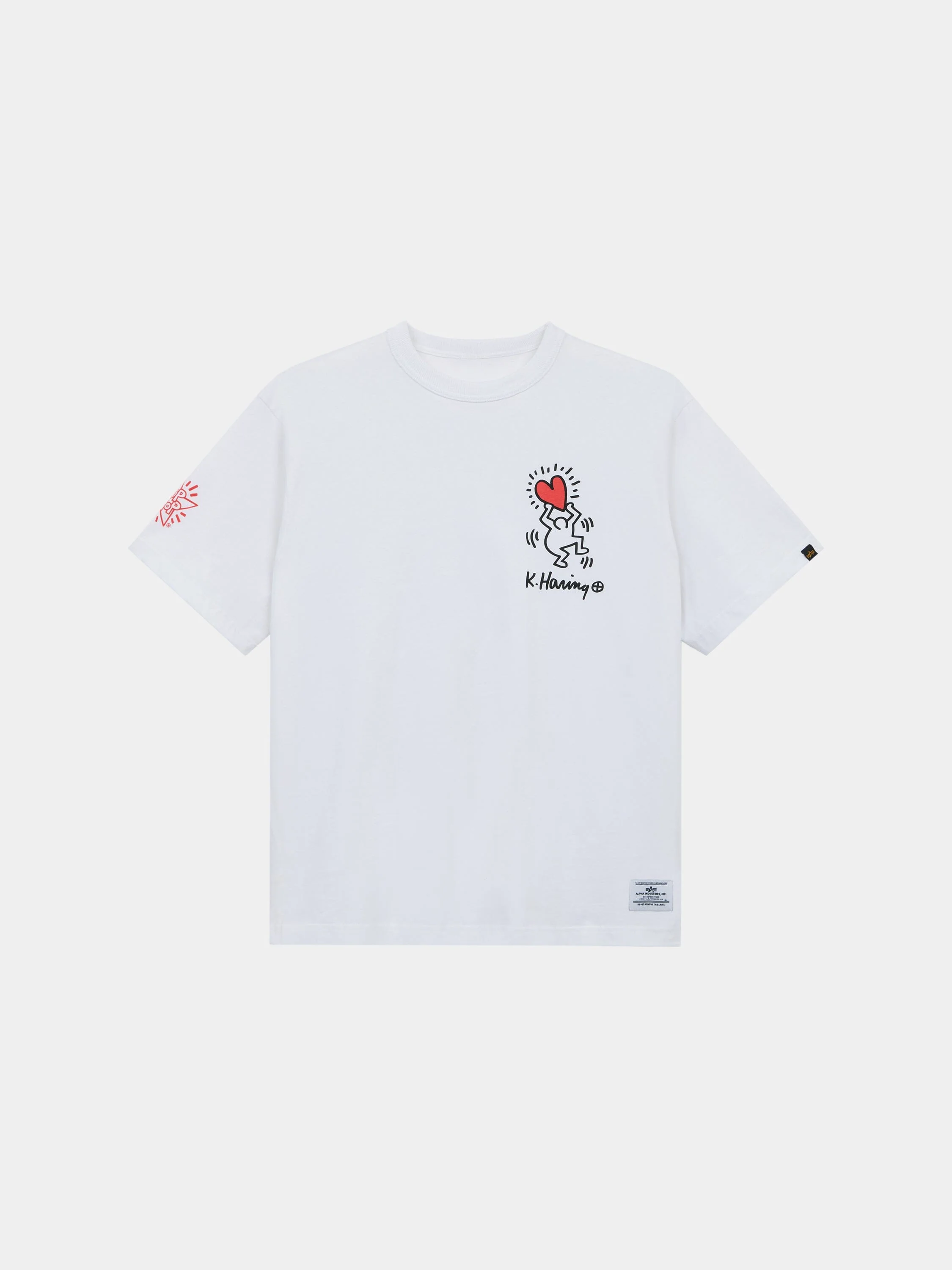 KEITH HARING X ALPHA GRAPHIC TEE "HEART MAN" - Image 7