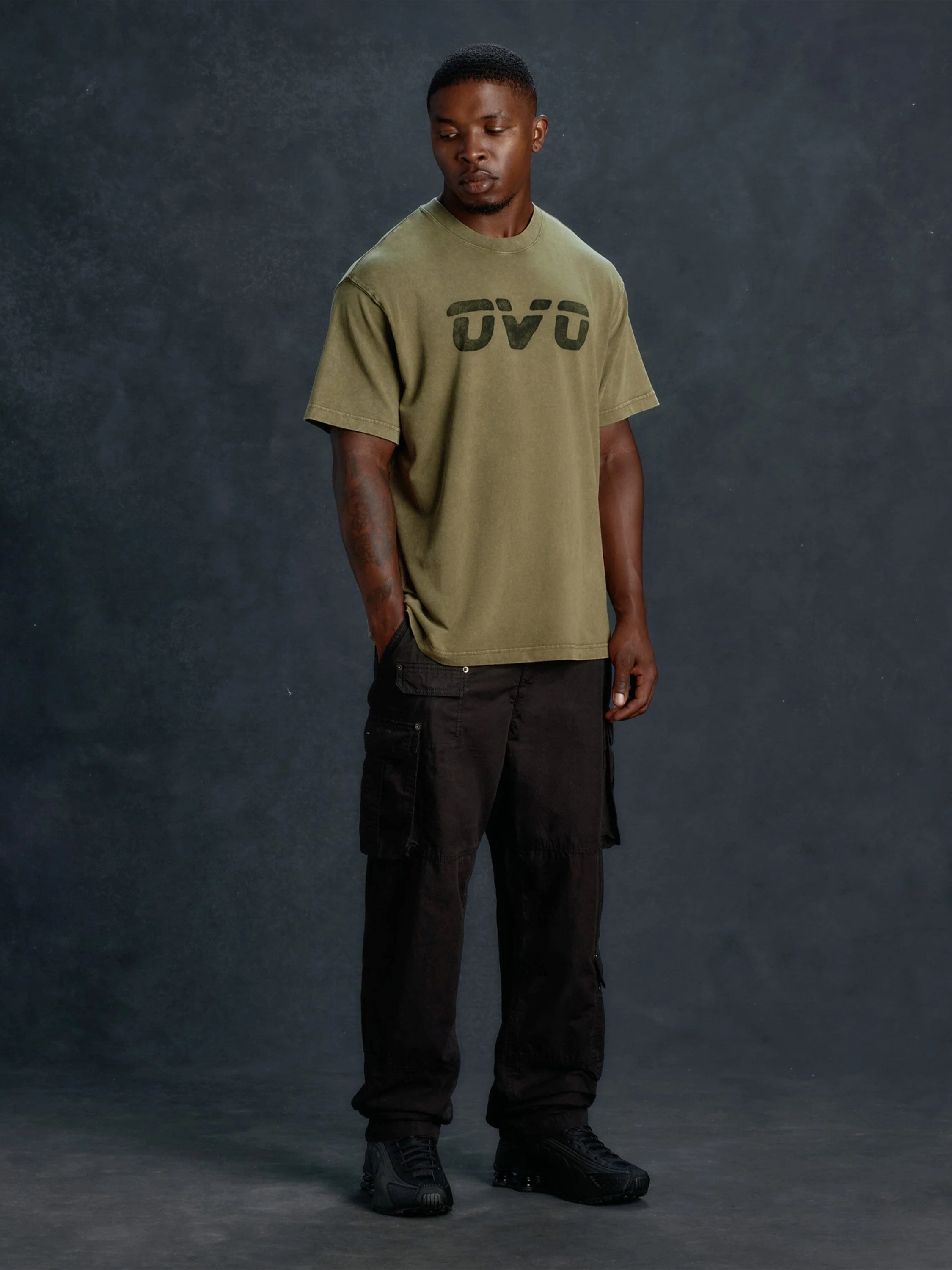 OVO X ALPHA GARMENT DYE T-SHIRT - Image 3
