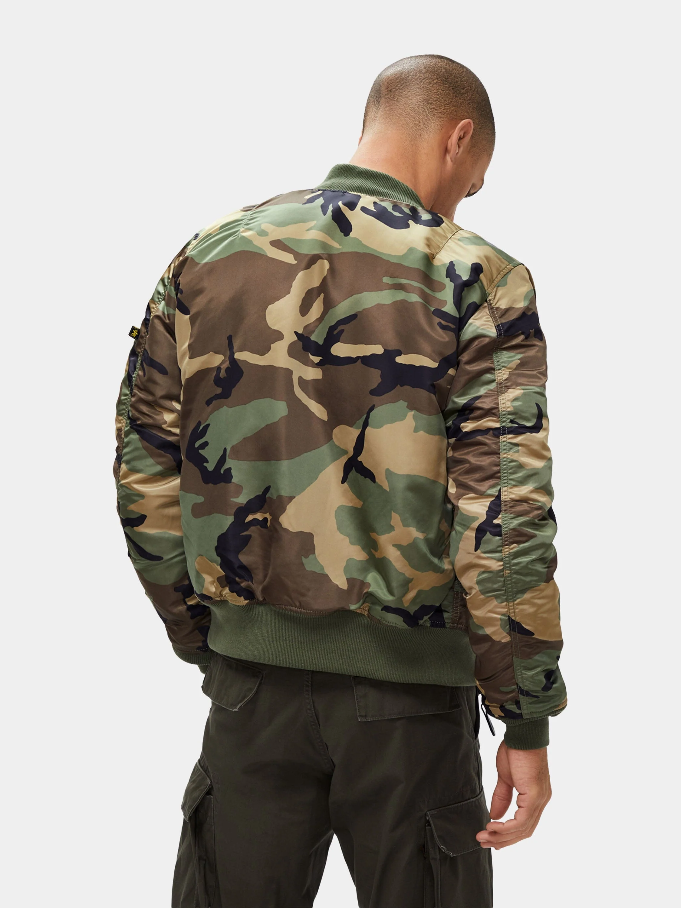 MA-1 BOMBER JACKET SLIM FIT (WOODLAND CAMO) - Image 3
