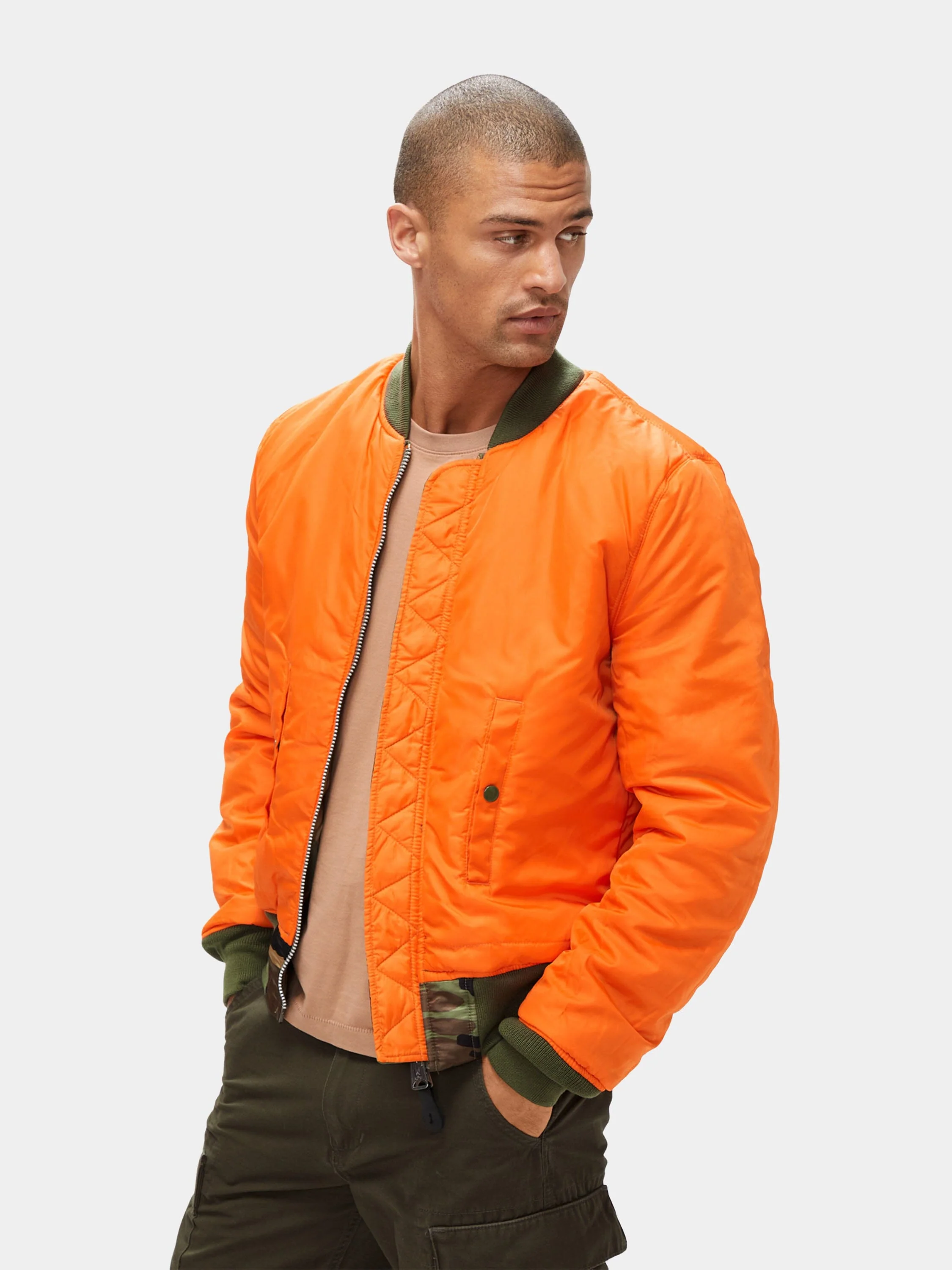 MA-1 BOMBER JACKET SLIM FIT (WOODLAND CAMO) - Image 4