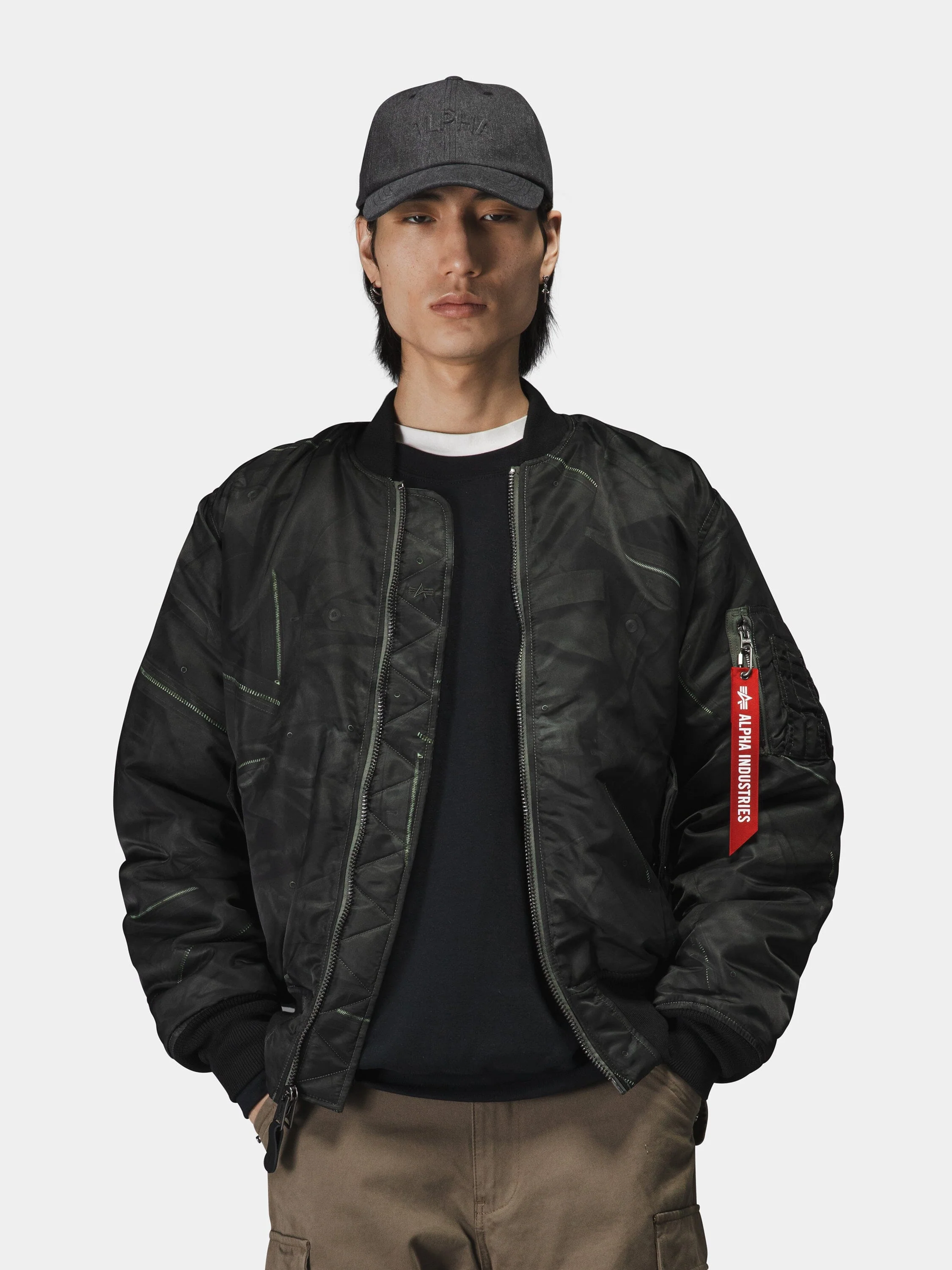 MA-1 ZIPPERED PRINT FLIGHT JACKET - Image 3