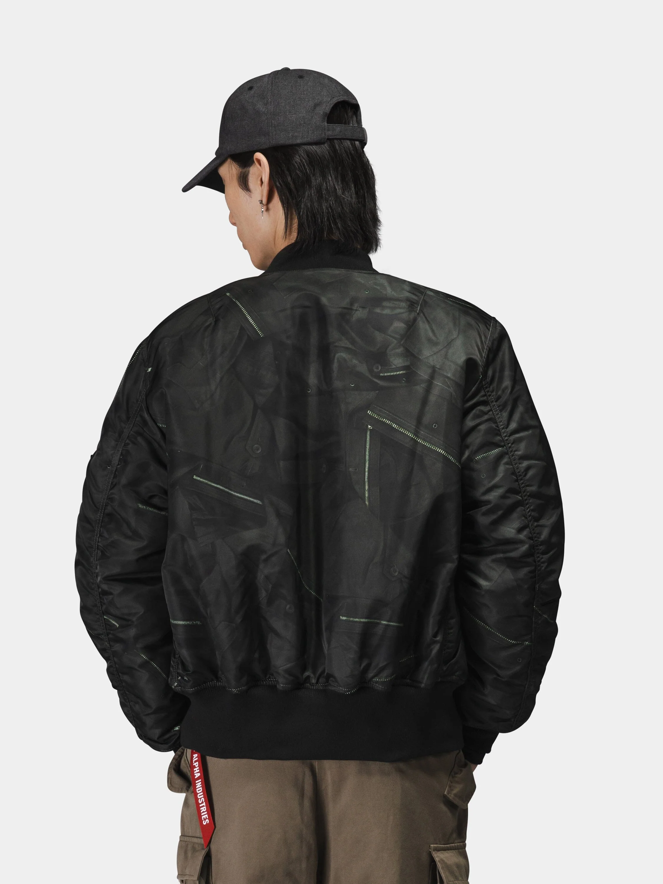MA-1 ZIPPERED PRINT FLIGHT JACKET - Image 4