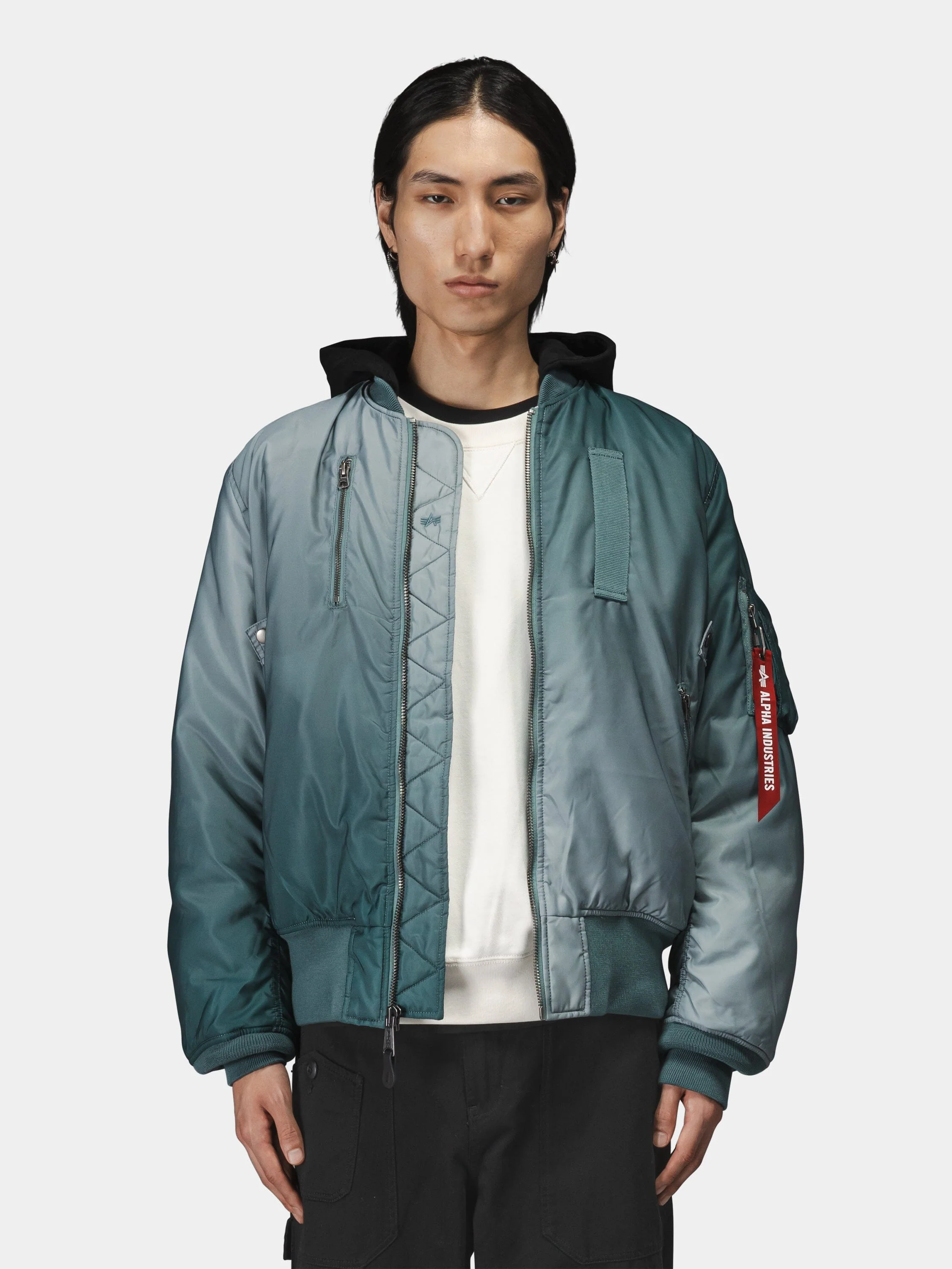GRADIENT WASHED FLIGHT JACKET - Image 2