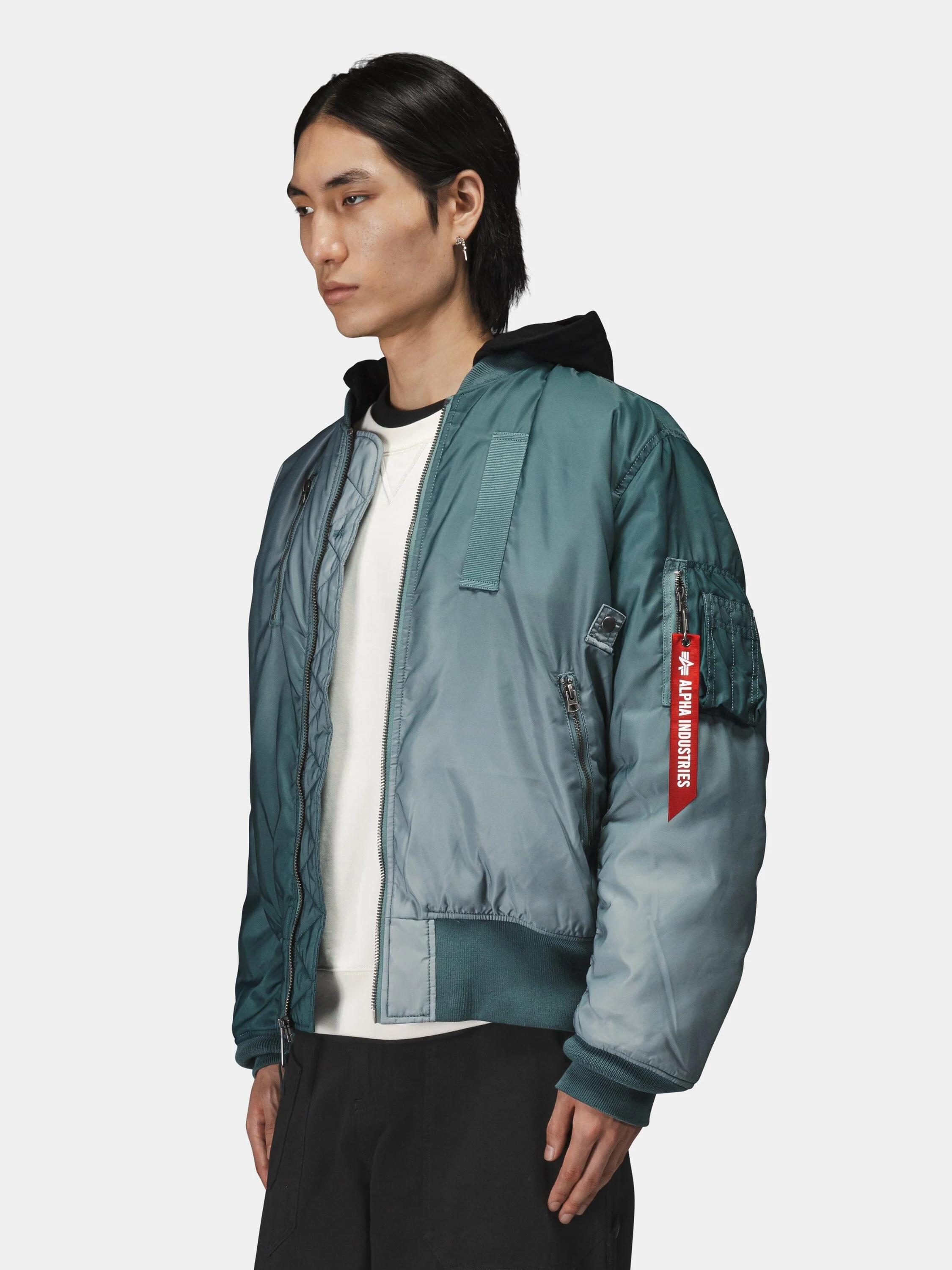 GRADIENT WASHED FLIGHT JACKET - Image 3