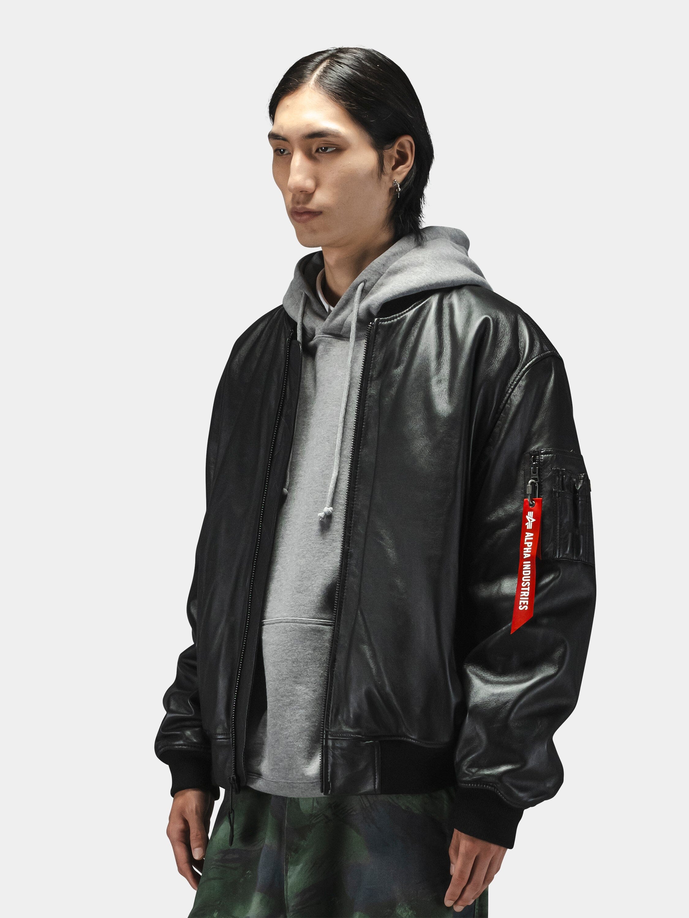LEATHER MA-1 FLIGHT JACKET - Image 3