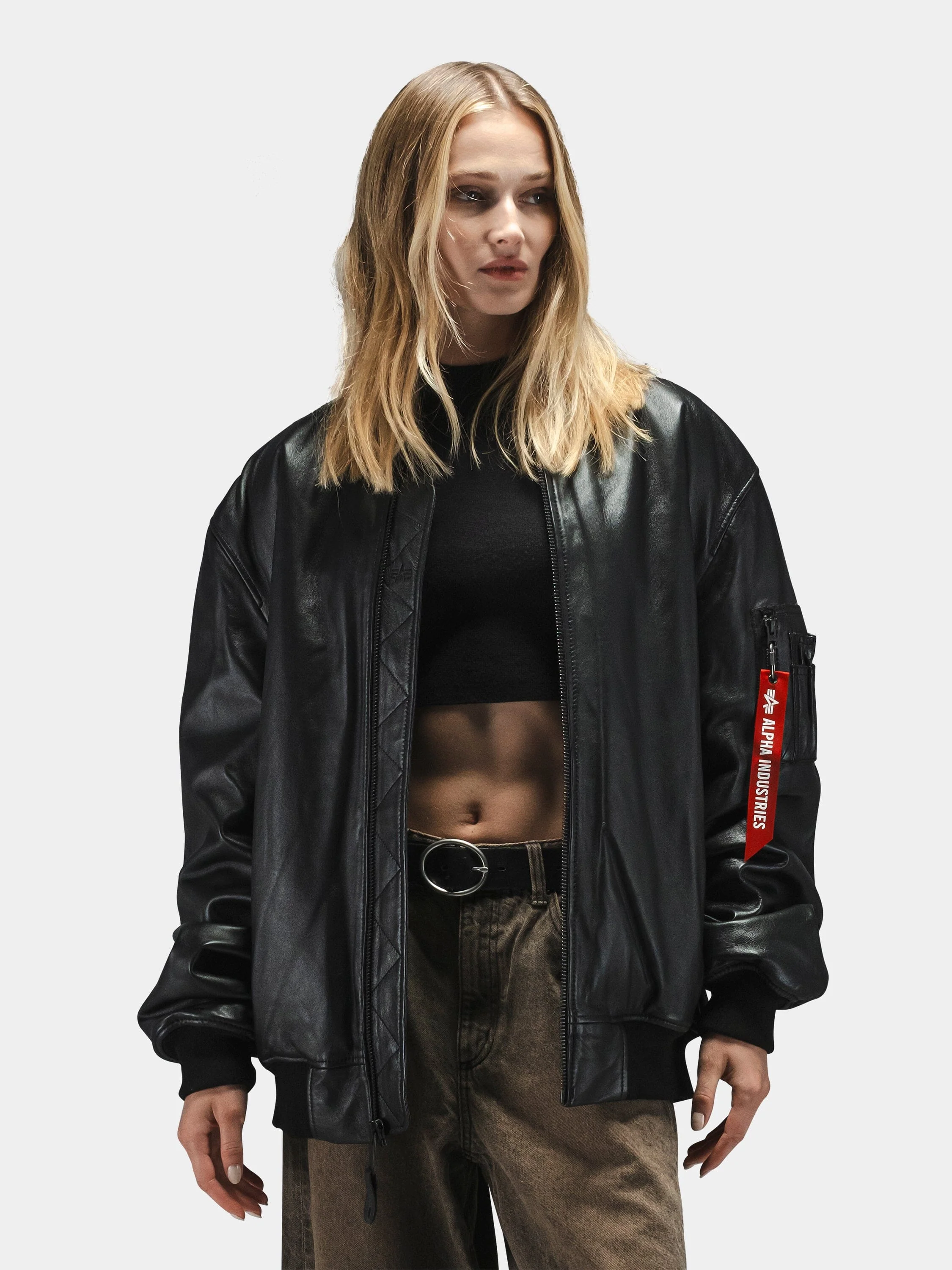 LEATHER MA-1 FLIGHT JACKET - Image 6