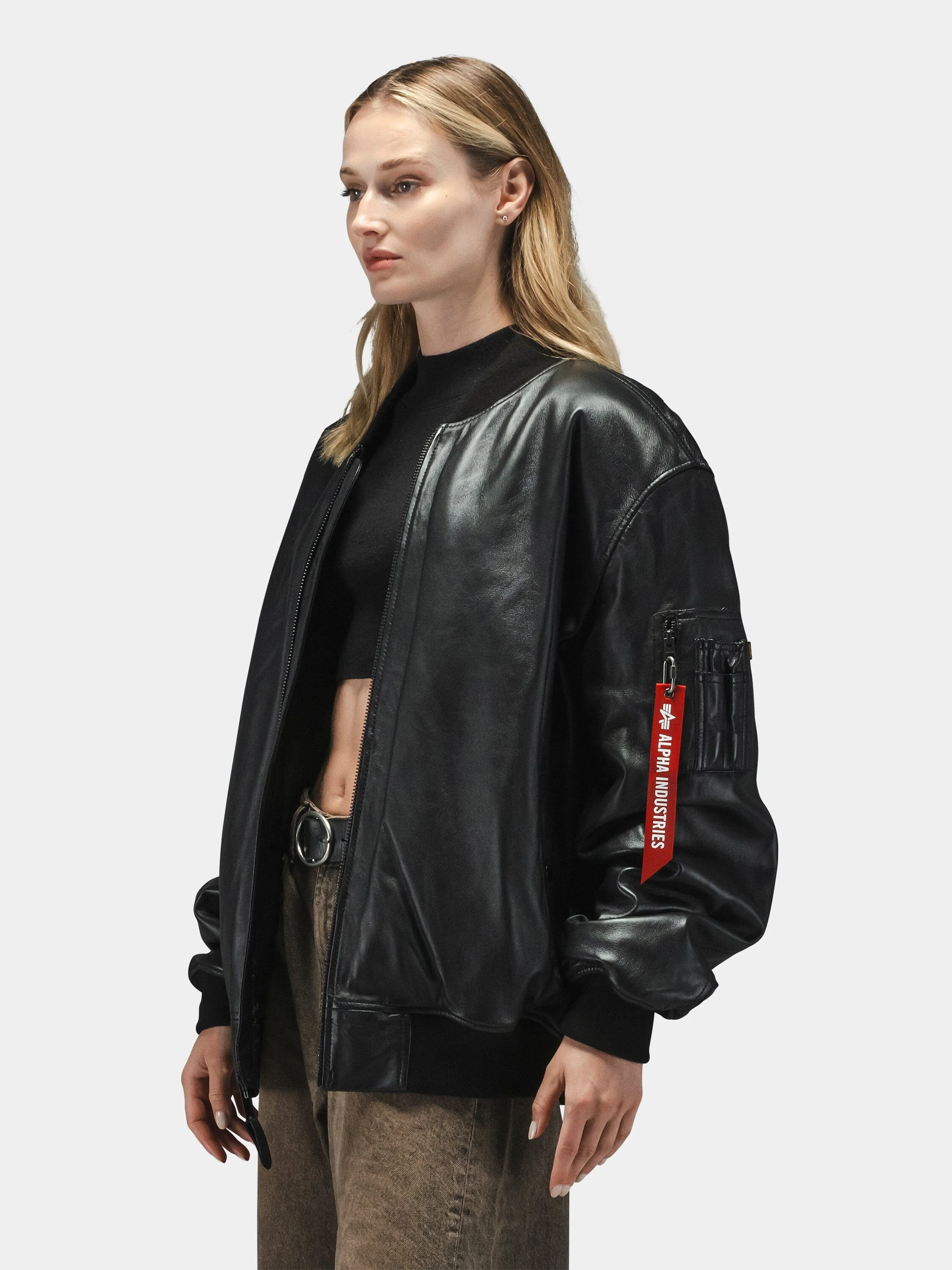 LEATHER MA-1 FLIGHT JACKET - Image 7