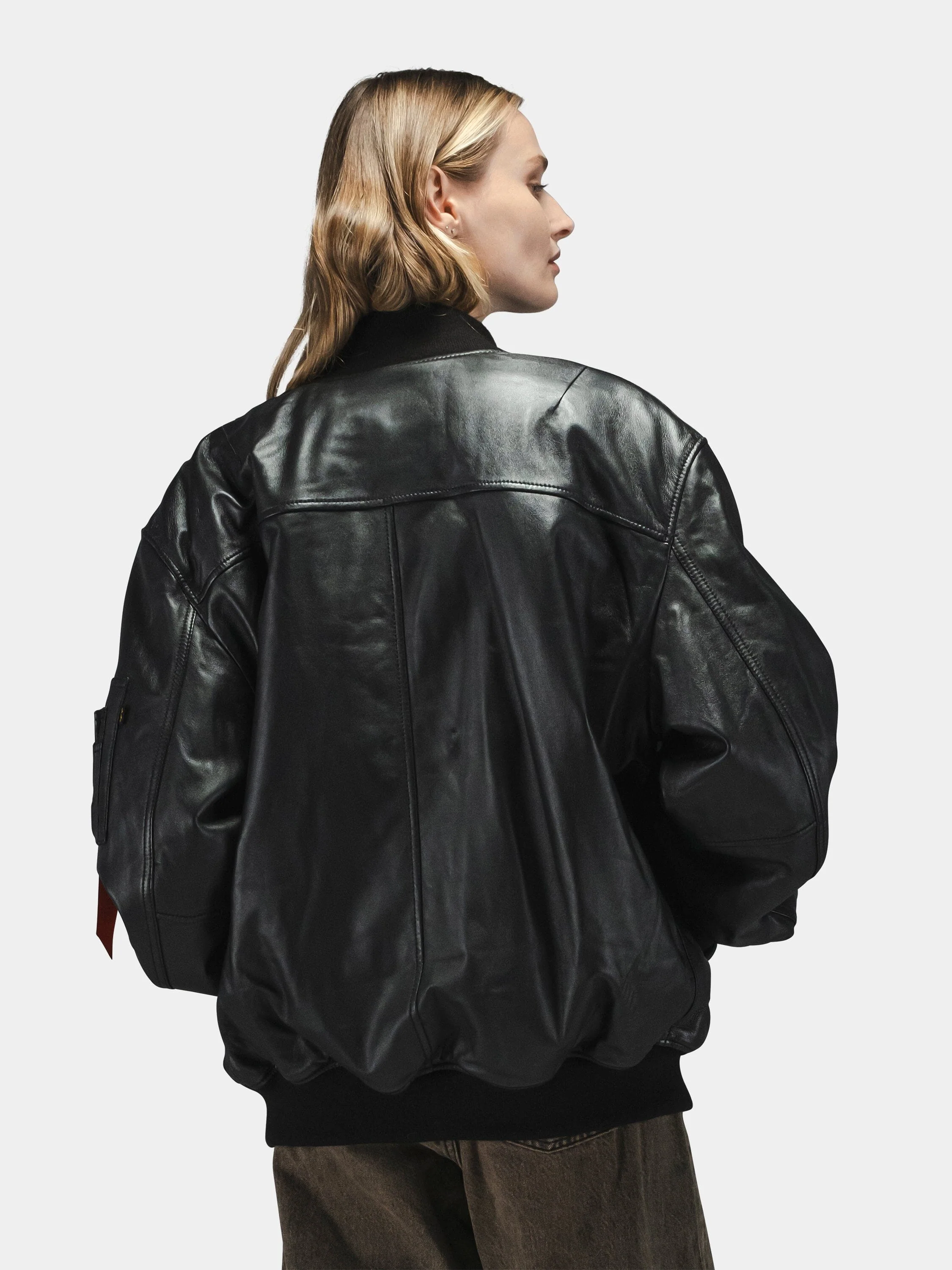 LEATHER MA-1 FLIGHT JACKET - Image 8