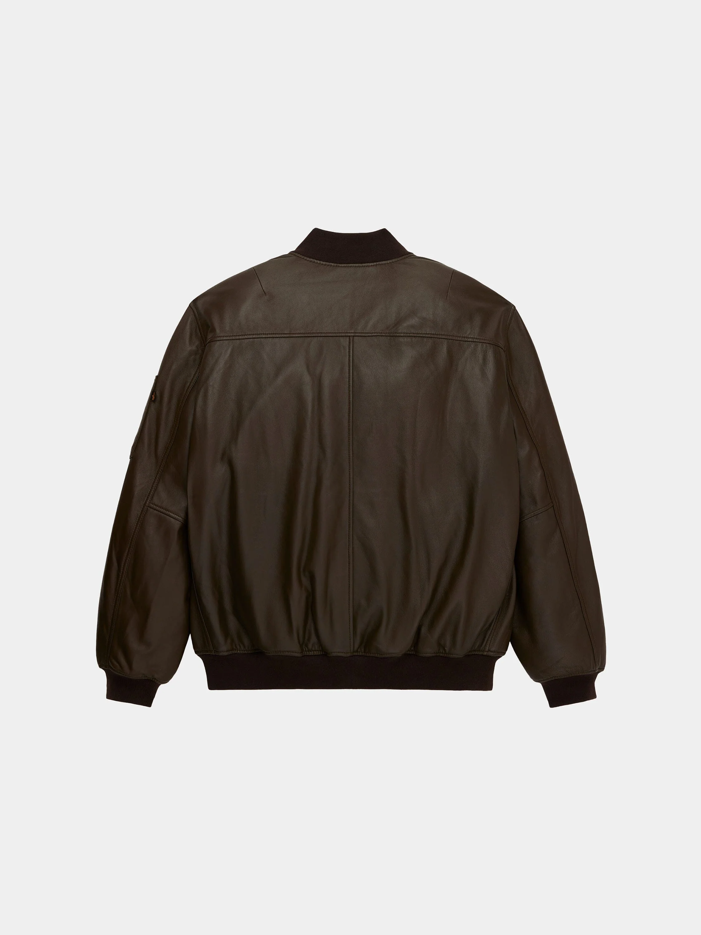 LEATHER MA-1 FLIGHT JACKET (ESPRESSO) - Image 5