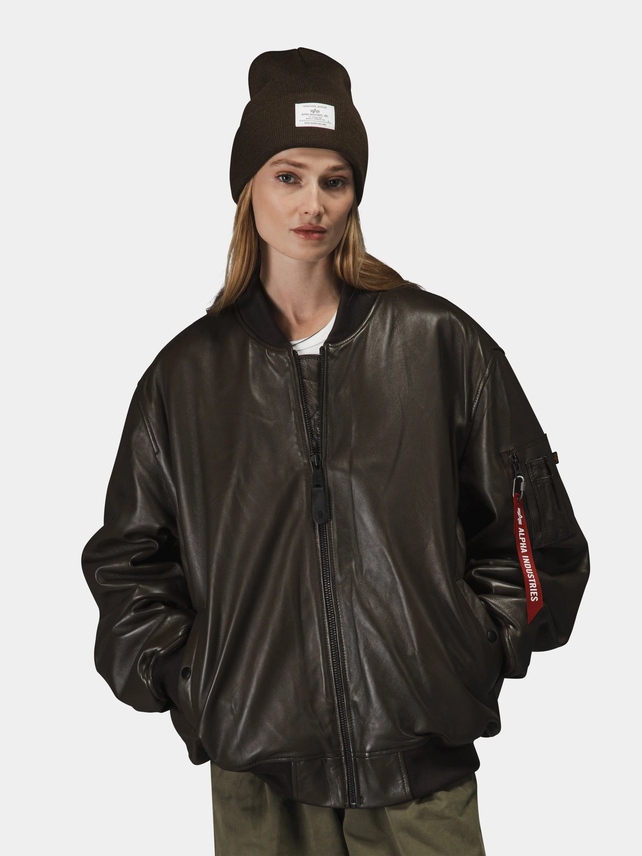 LEATHER MA-1 FLIGHT JACKET (ESPRESSO) - Image 6