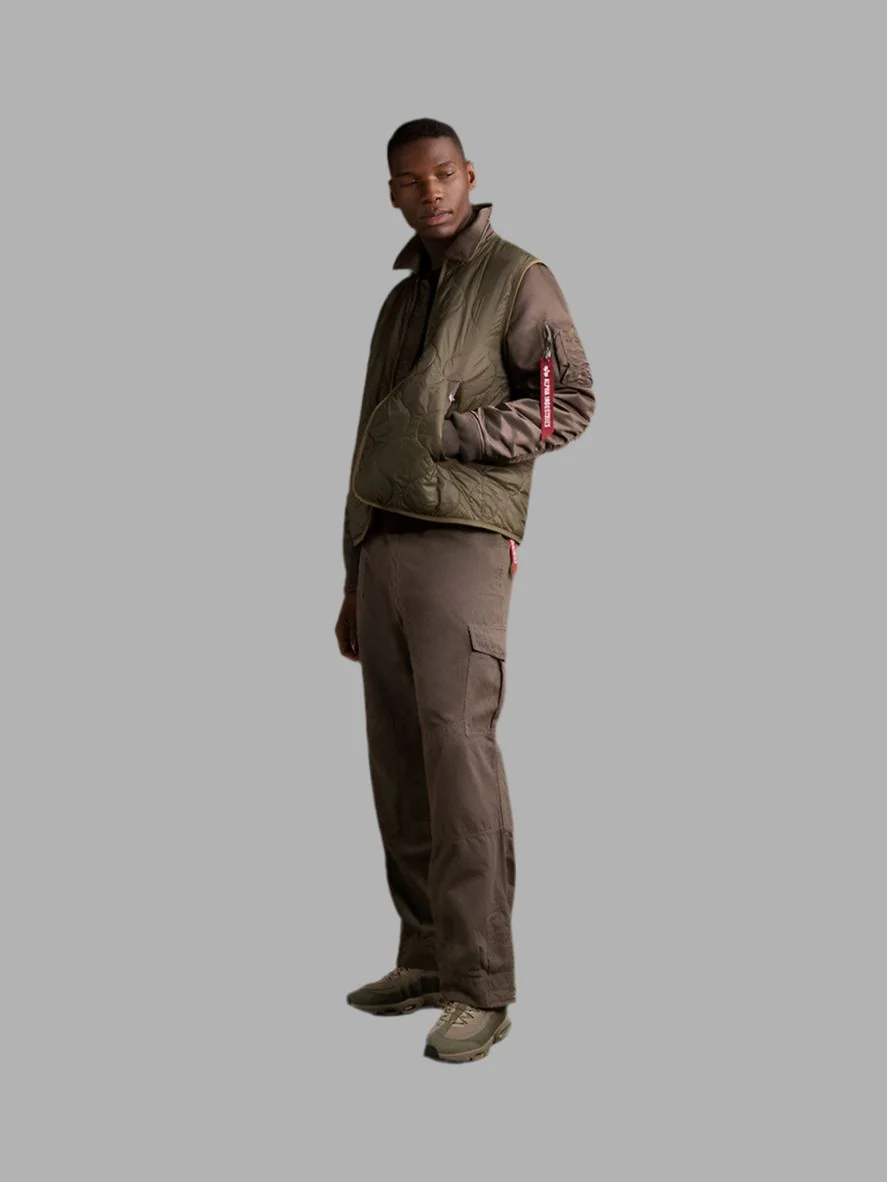 MIXED MEDIA QUILTED UTILITY JACKET (COYOTE BROWN) - Image 10
