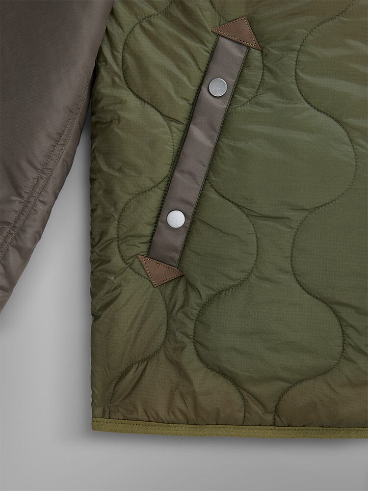 MIXED MEDIA QUILTED UTILITY JACKET (COYOTE BROWN) - Image 5
