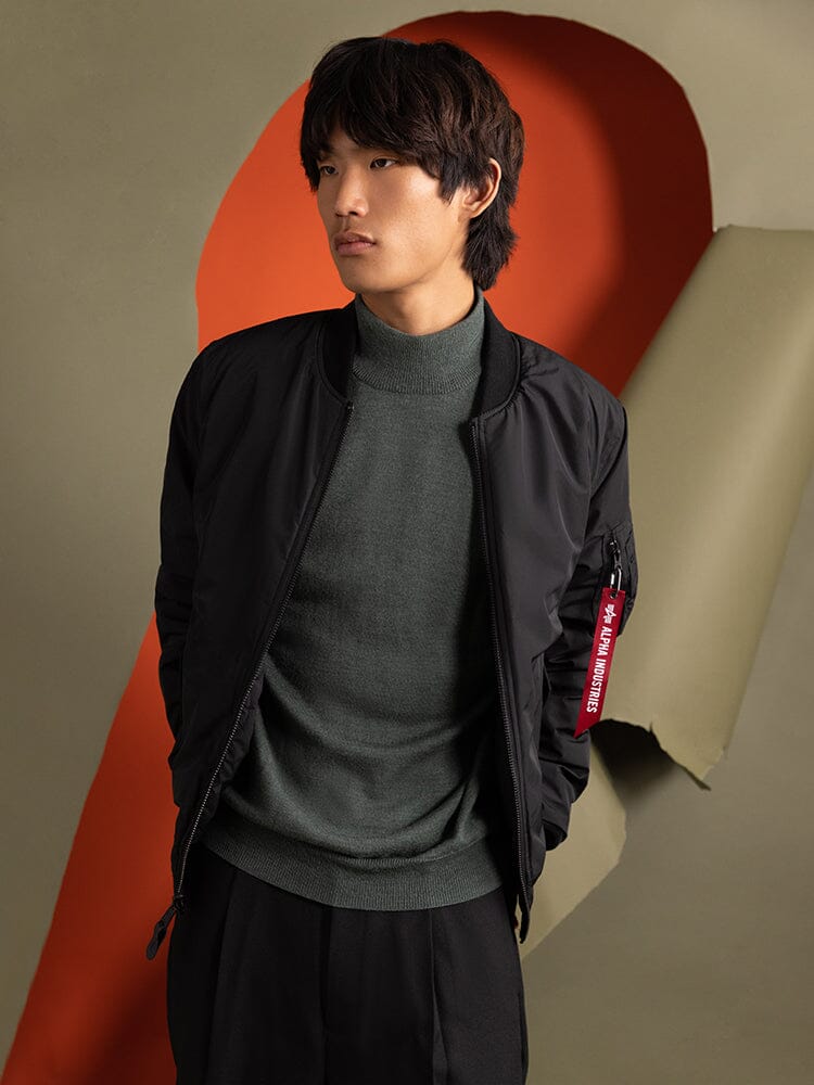 REVERSIBLE ONION QUILTED MA-1 BOMBER JACKET - Image 3