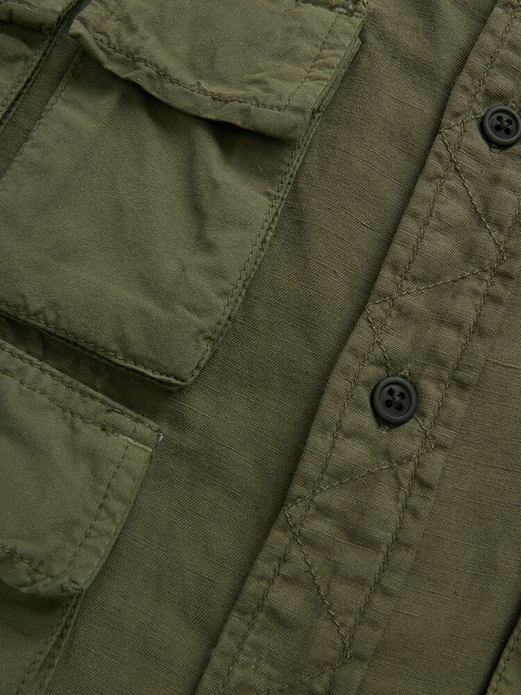 LONG SLEEVE MULTI POCKET SHIRT (OG-107 GREEN) - Image 6