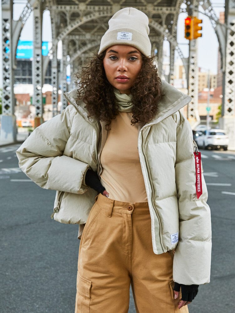 SIERRA SHORT PUFFER WOMENS (LIMESTONE) - Image 3
