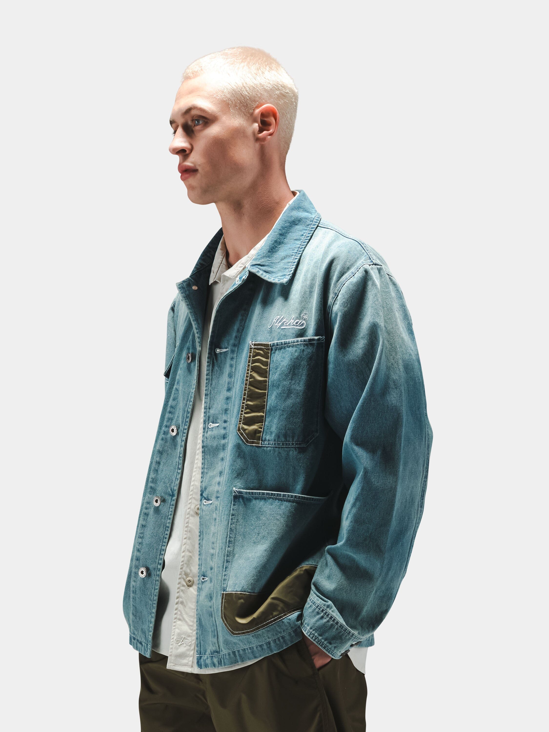 DENIM RELAXED CHORE COAT - Image 3