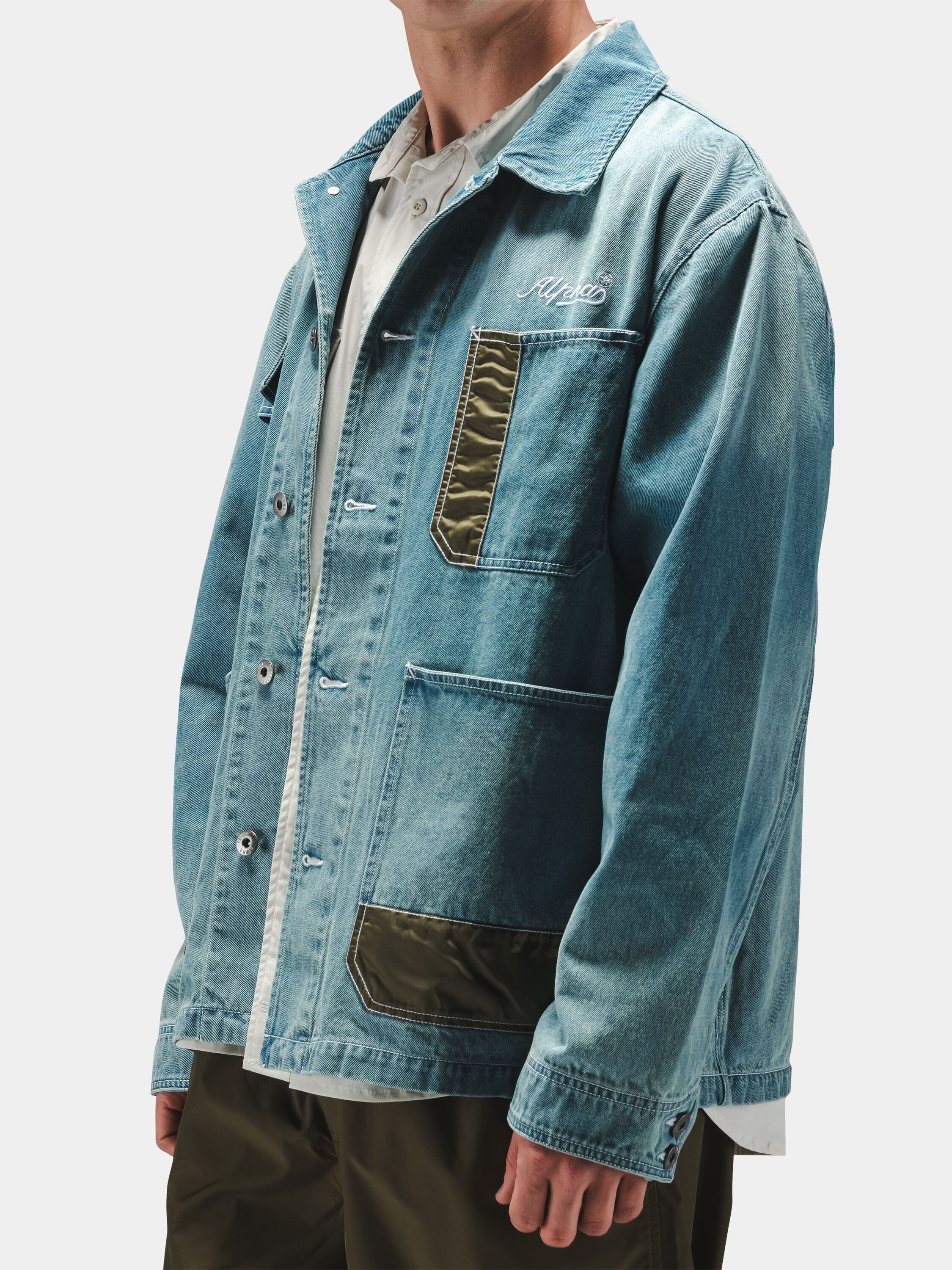 DENIM RELAXED CHORE COAT - Image 5